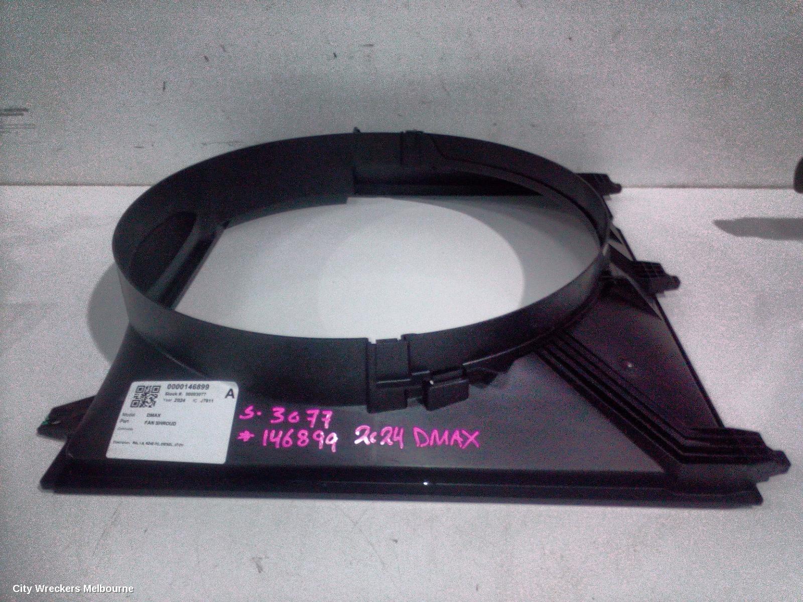 ISUZU DMAX FAN SHROUD, RG, 1.9, RZ4E-TC, DIESEL, 07/2021 ONWARDS