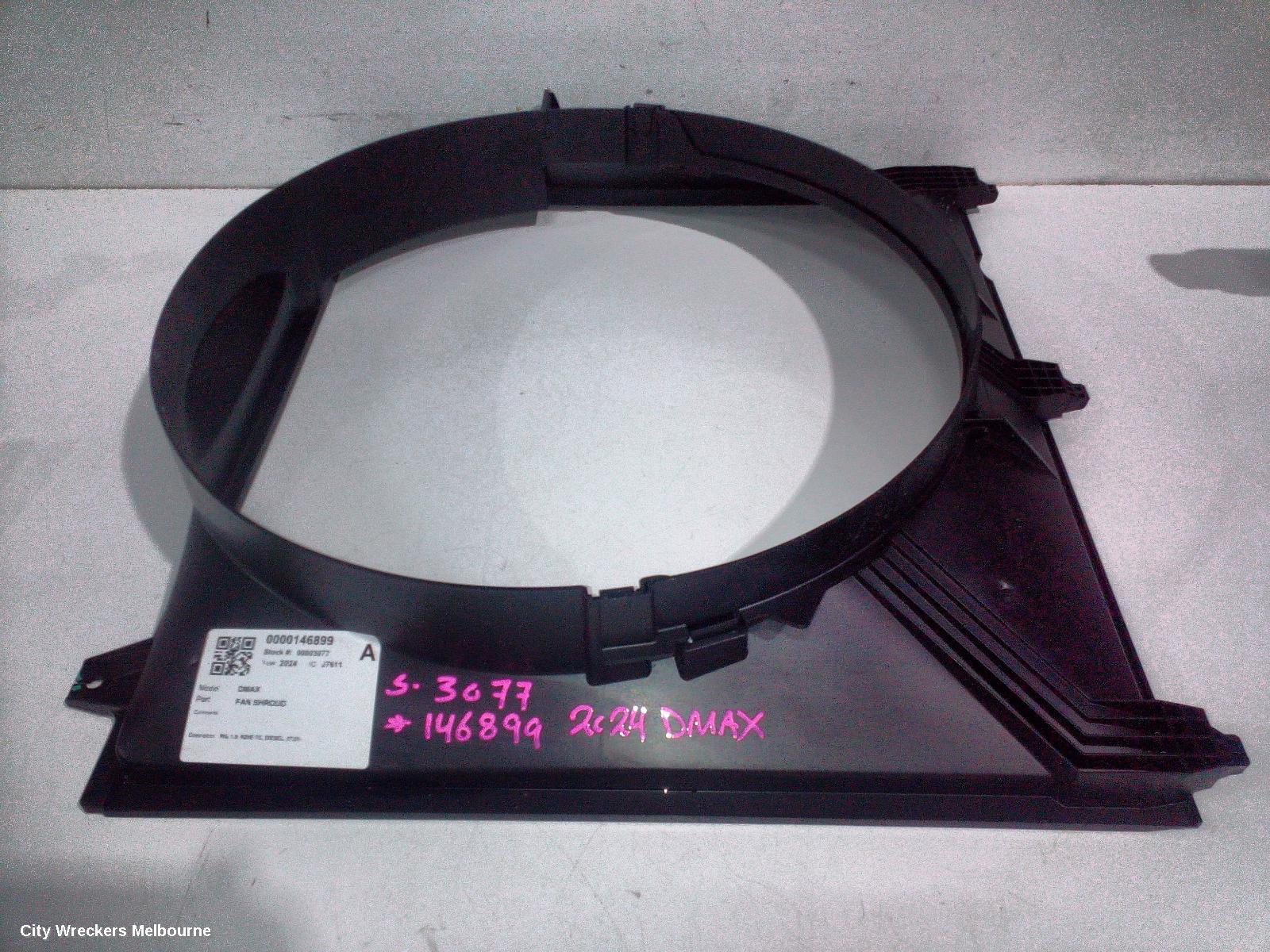 ISUZU DMAX FAN SHROUD, RG, 1.9, RZ4E-TC, DIESEL, 07/2021 ONWARDS