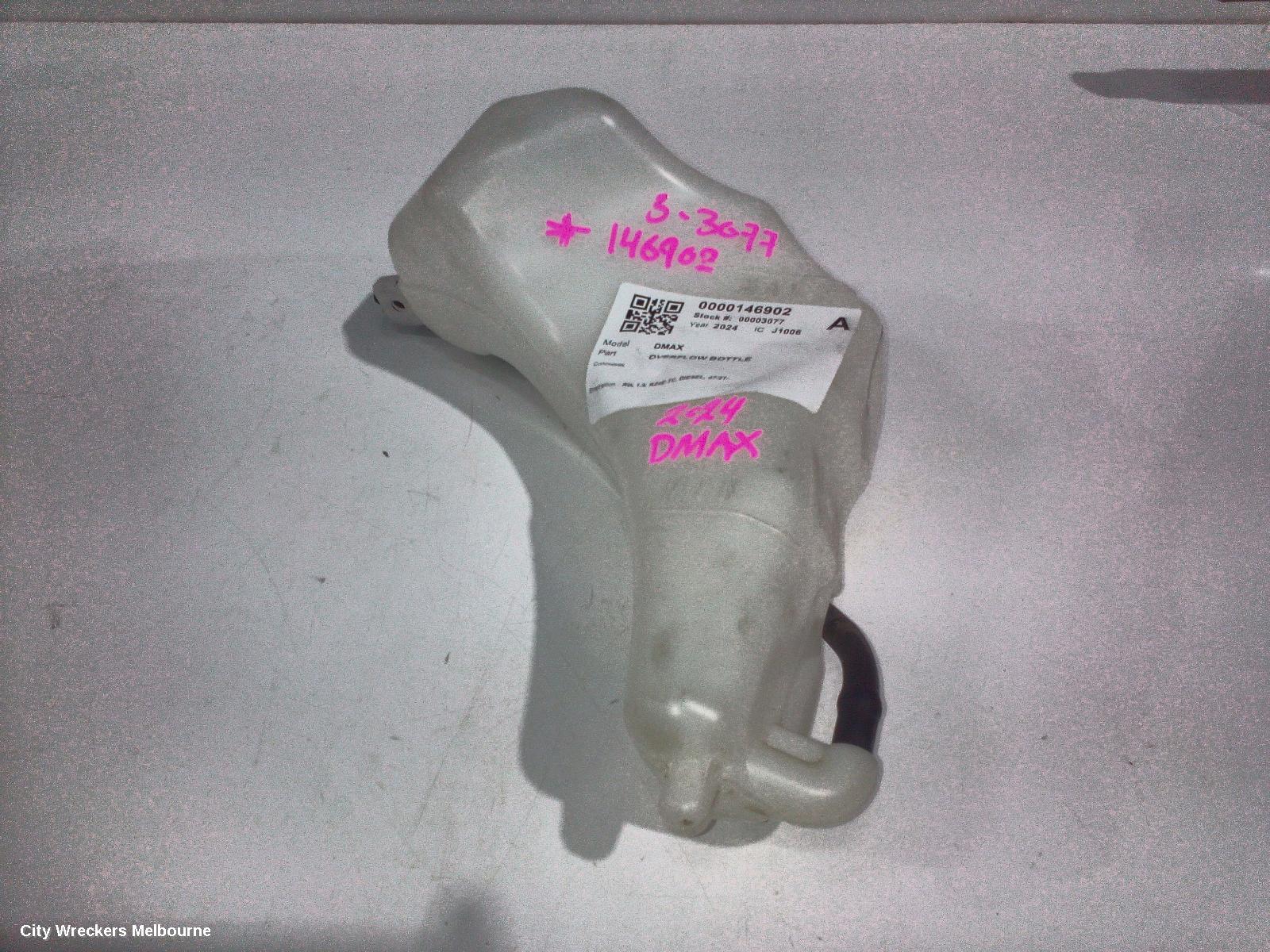 ISUZU DMAX OVERFLOW BOTTLE, RG, 1.9, RZ4E-TC, DIESEL, 07/2021 ONWARDS