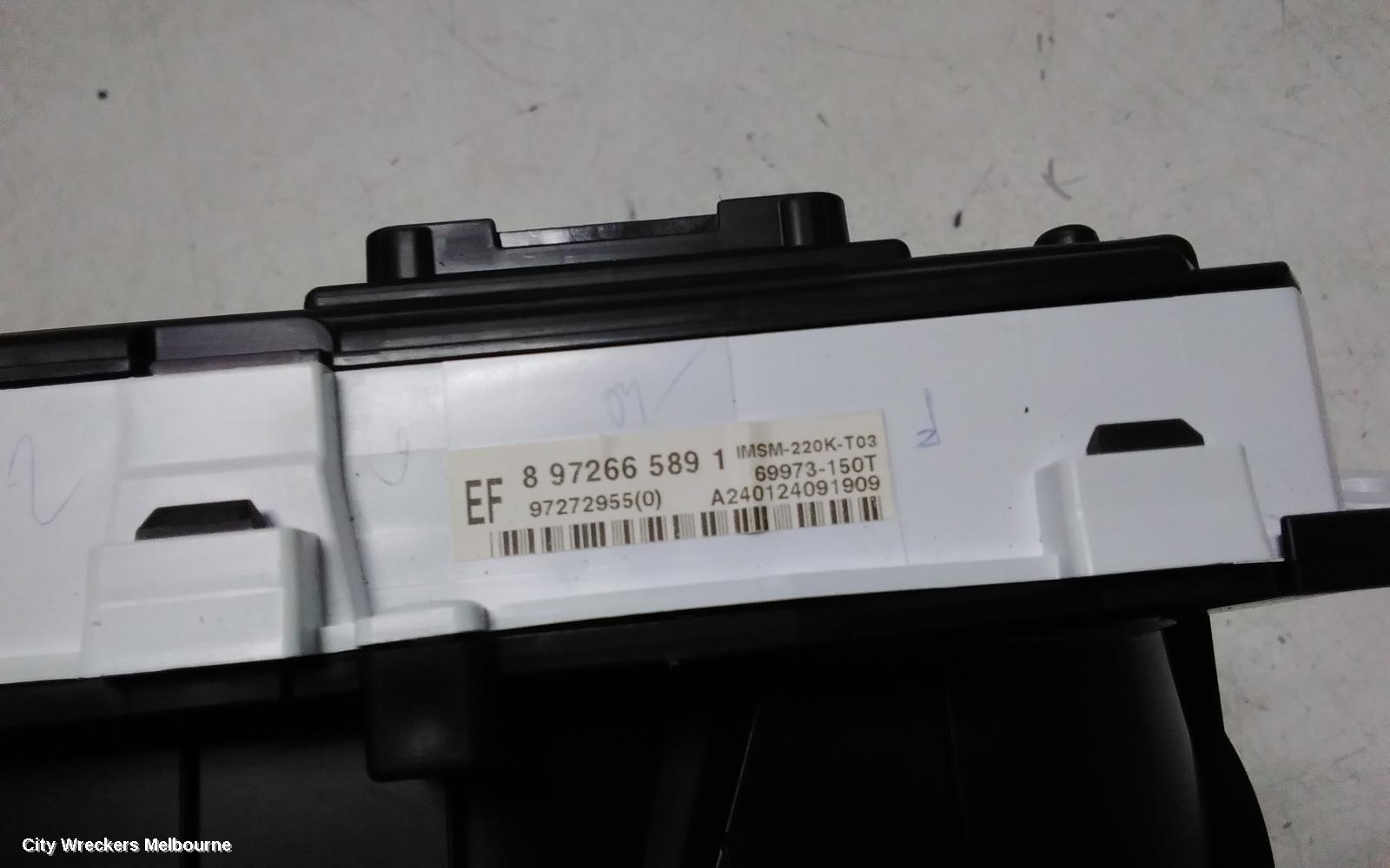 ISUZU DMAX INSTRUMENT CLUSTER, RG, INSTRUMENT CLUSTER, AUTO T/M, LS/SX, 07/2020 ONWARDS