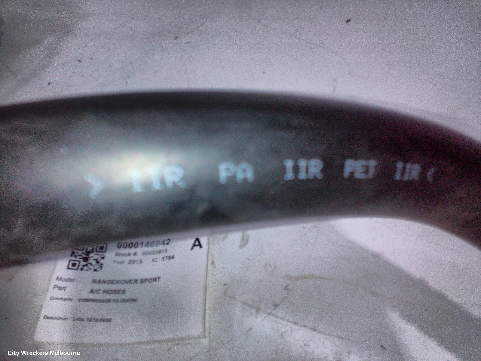 LAND ROVER RANGEROVER SPORT A/C HOSES, L494, 12/2013 - 04/2022