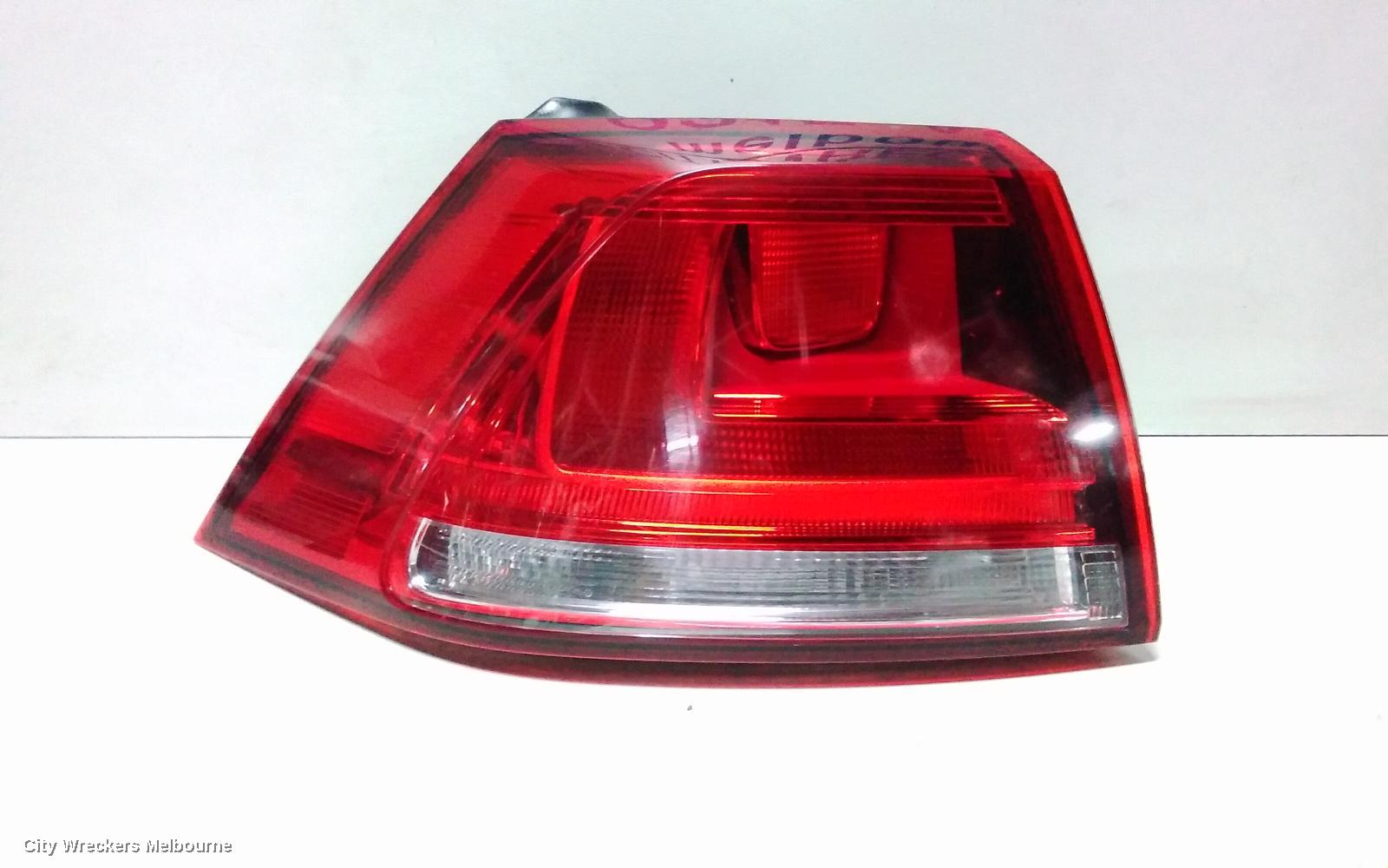 VOLKSWAGEN GOLF LEFT TAILLIGHT, GEN 7, HATCH, STANDARD, NON LED TYPE, 03/2013 - 03/2017
