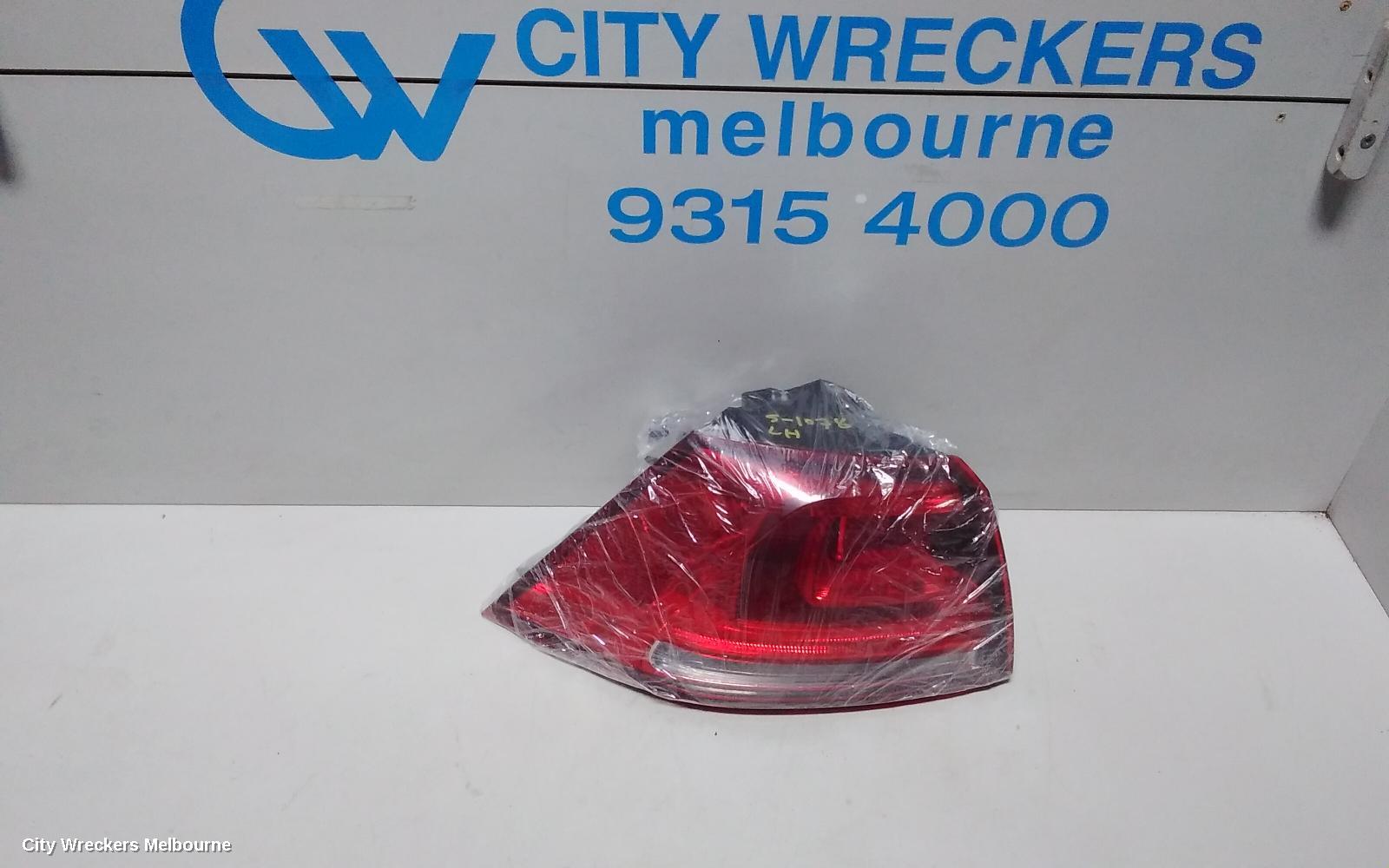 VOLKSWAGEN GOLF LEFT TAILLIGHT, GEN 7, HATCH, STANDARD, NON LED TYPE, 03/2013 - 03/2017