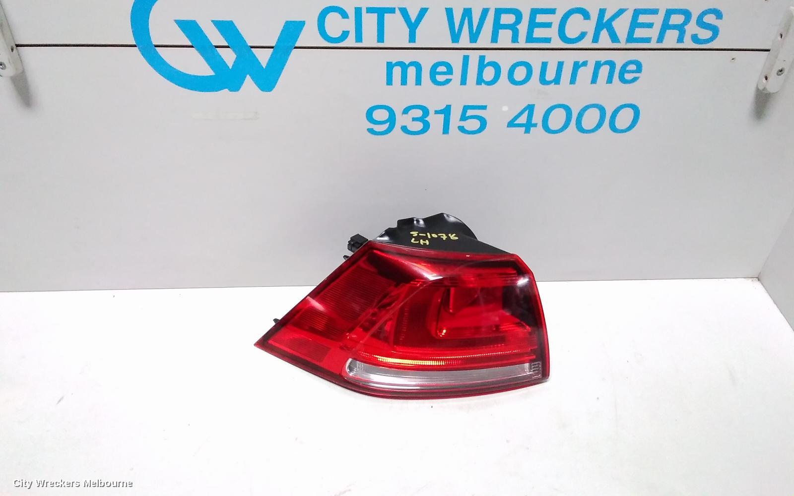 VOLKSWAGEN GOLF LEFT TAILLIGHT, GEN 7, HATCH, STANDARD, NON LED TYPE, 03/2013 - 03/2017