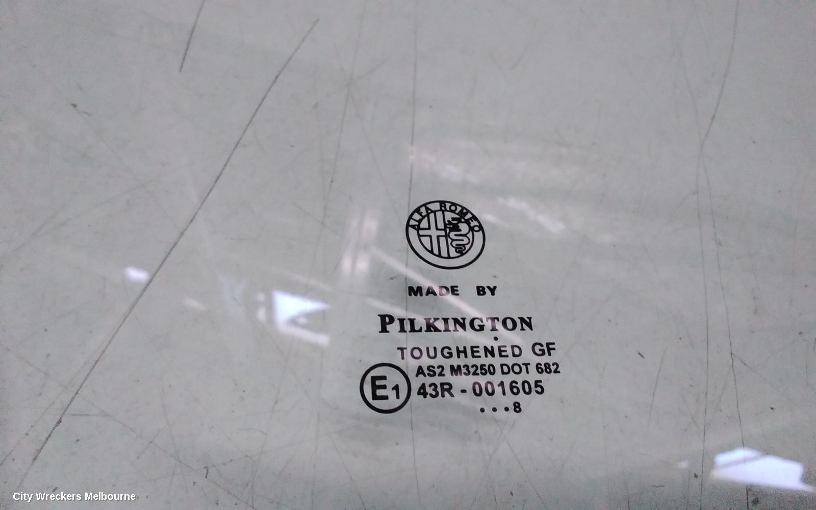 ALFA ROMEO 159 RIGHT FRONT DOOR WINDOW, 06/2006 - 01/2012