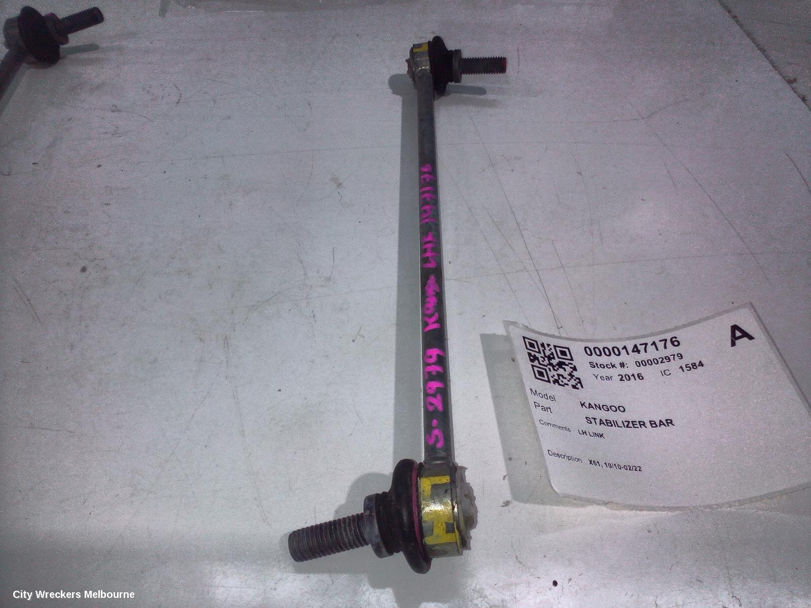 RENAULT KANGOO STABILISER BAR, X61, 10/2010 - 02/2022