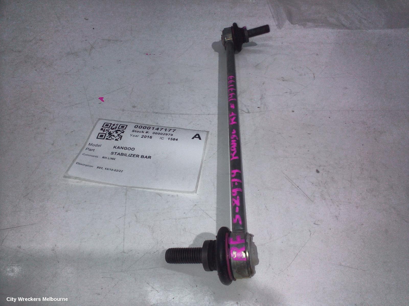 RENAULT KANGOO STABILISER BAR, X61, 10/2010 - 02/2022
