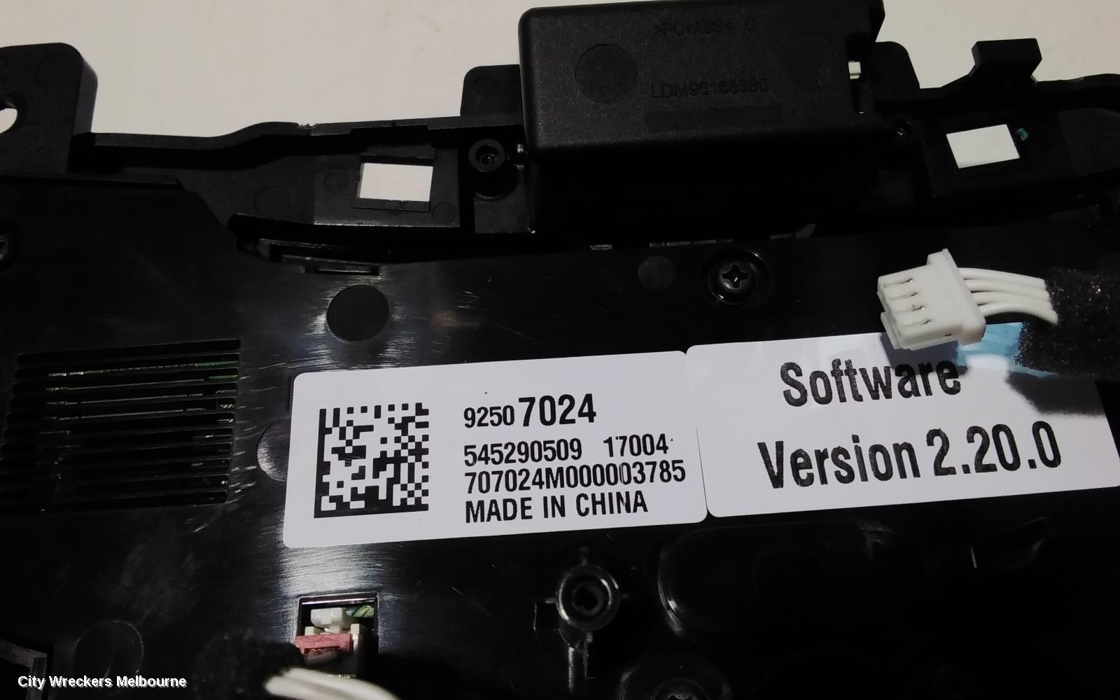 HOLDEN COMMODORE HEATER/AC CONTROLS, VF, 05/2013 - 12/2017