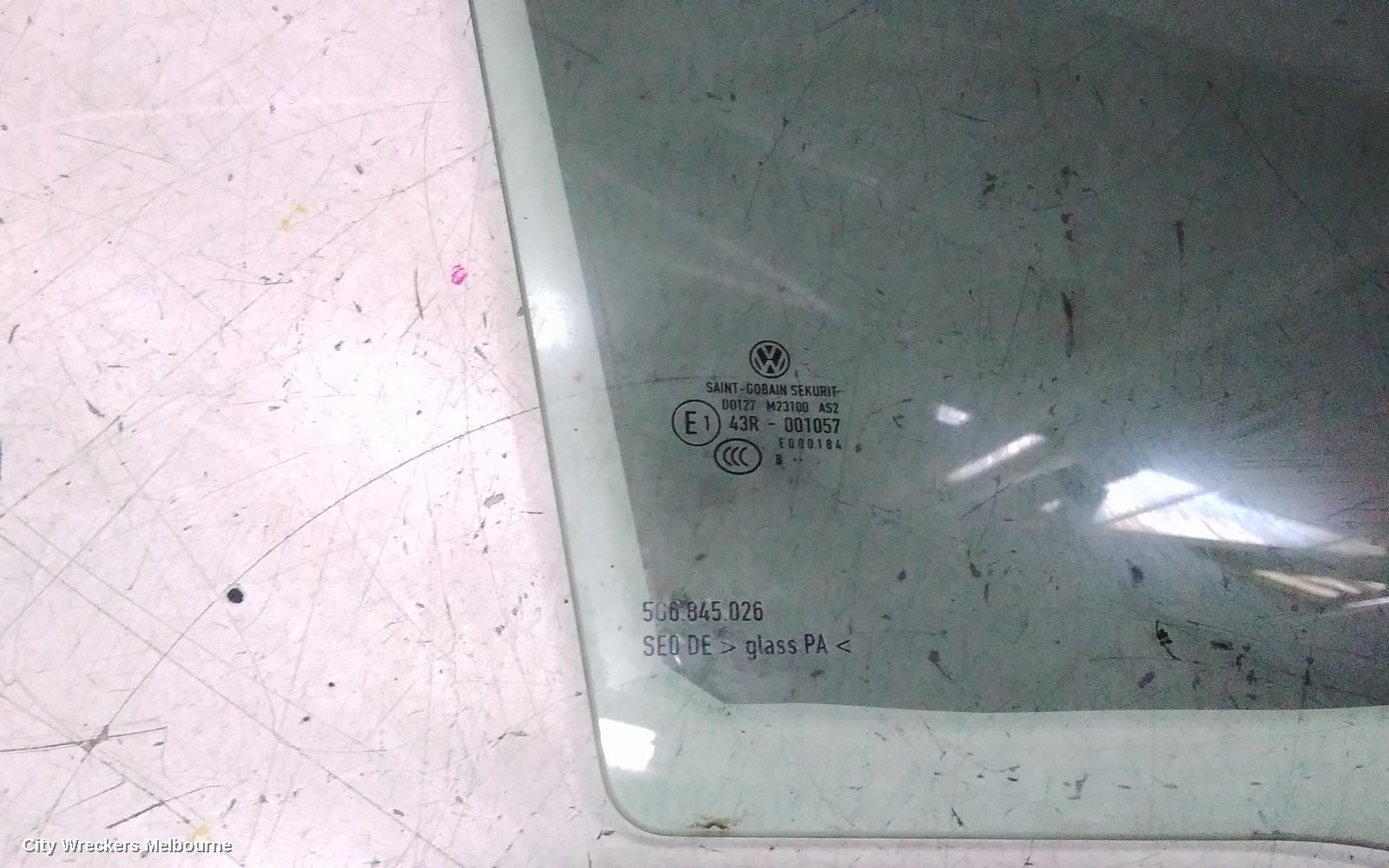 VOLKSWAGEN GOLF RIGHT REAR DOOR WINDOW, GEN 7, HATCH, TINTED, 11/2012 - 08/2020
