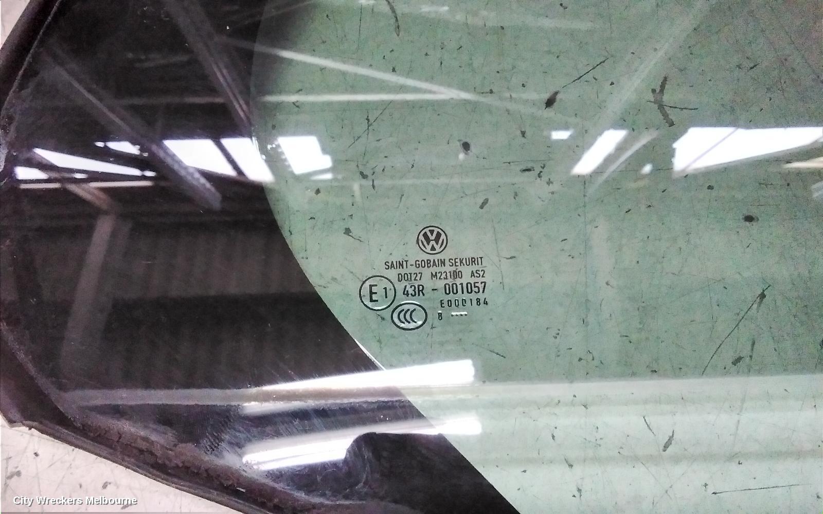 VOLKSWAGEN GOLF RIGHT REAR 1/4 DOOR GLASS, GEN 7, HATCH, TINTED, 11/2012 - 08/2020