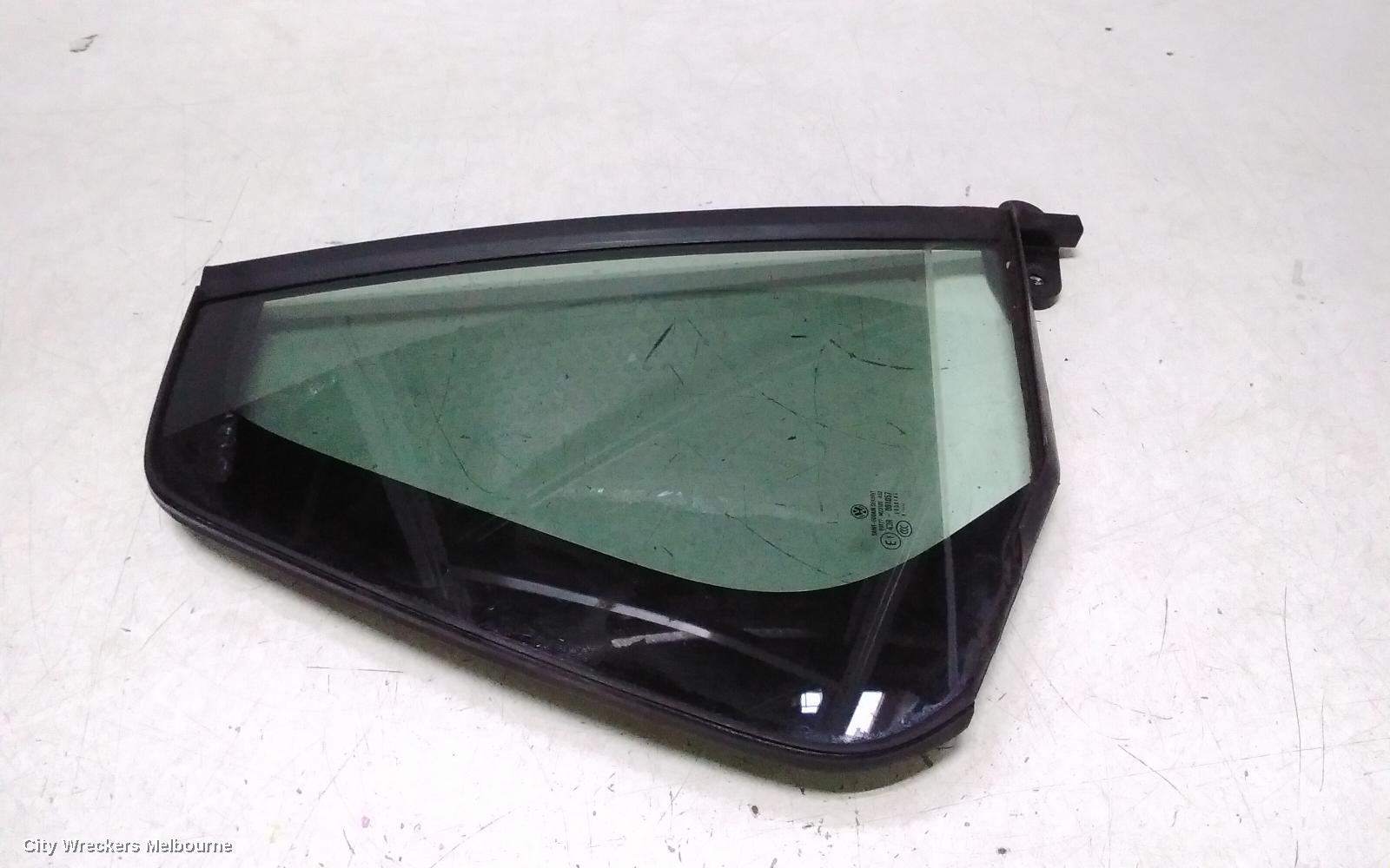 VOLKSWAGEN GOLF RIGHT REAR 1/4 DOOR GLASS, GEN 7, HATCH, TINTED, 11/2012 - 08/2020