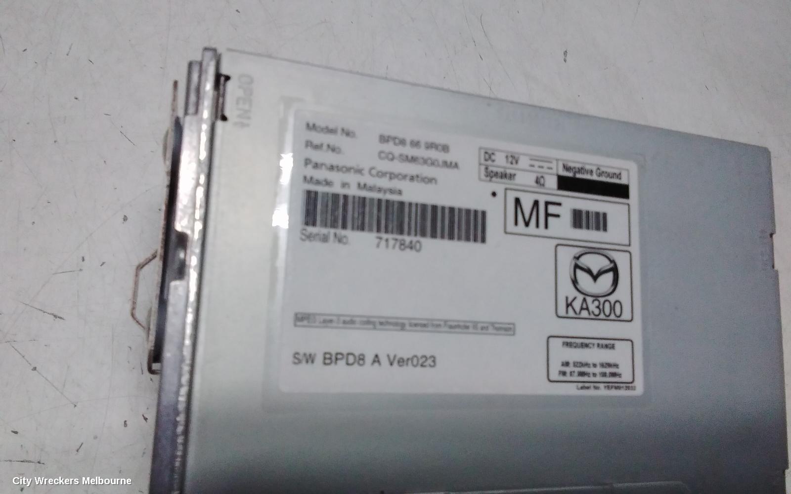 MAZDA 3 RADIO/CD/DVD/SAT/TV, DISPLAY UNIT, NON SAT NAV TYPE, BM-BN, 11/2013 - 02/2019