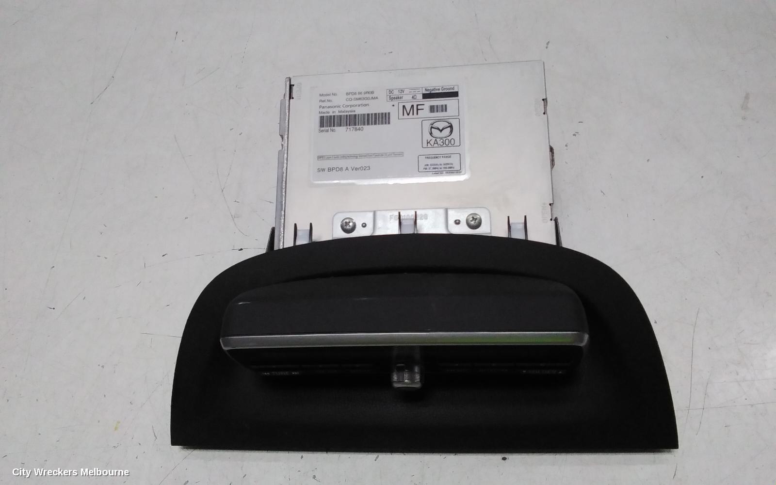 MAZDA 3 RADIO/CD/DVD/SAT/TV, DISPLAY UNIT, NON SAT NAV TYPE, BM-BN, 11/2013 - 02/2019