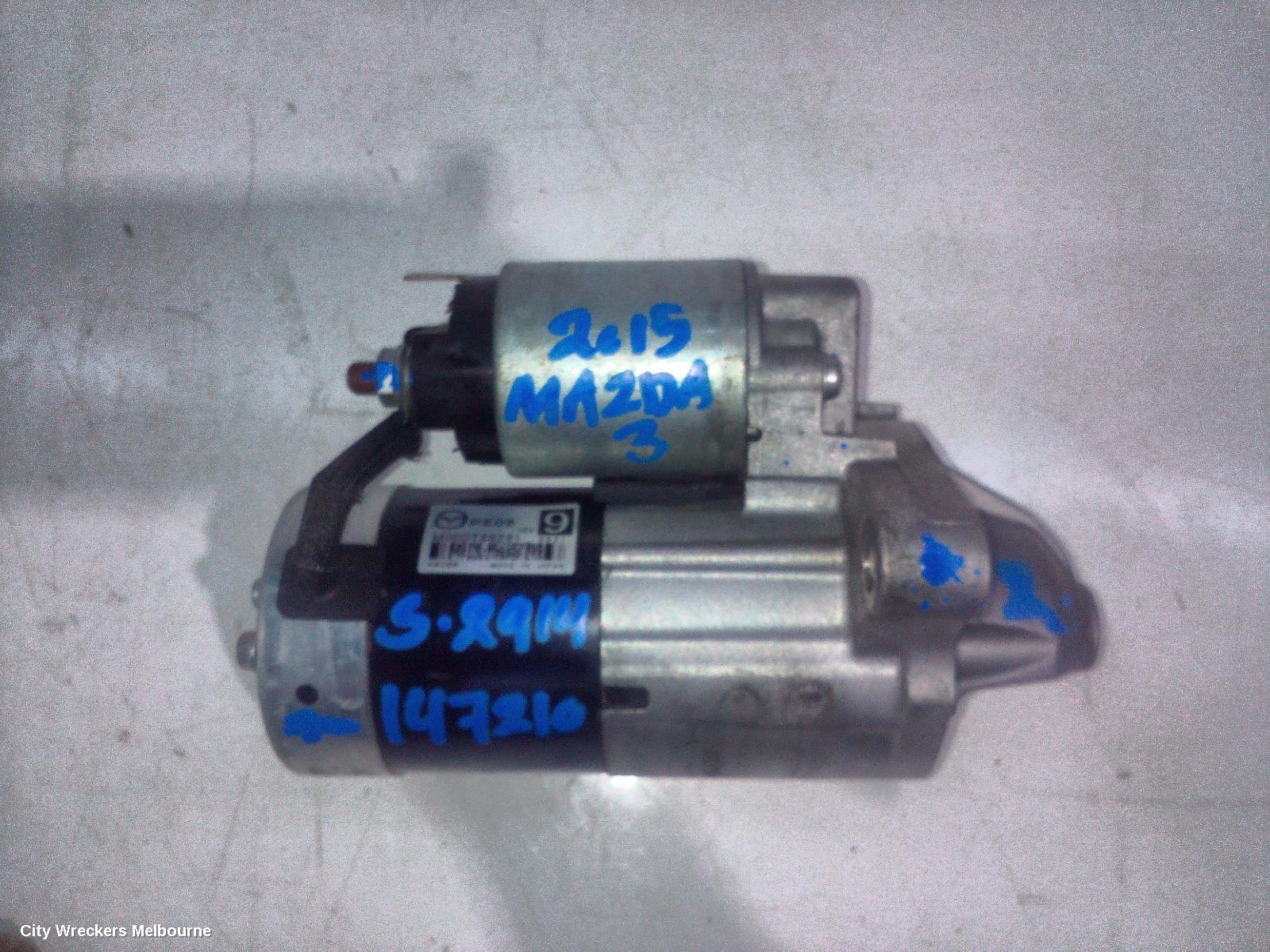 MAZDA 3 STARTER, PETROL, 2.0/2.5, BM-BN, 11/2013 - 02/2019