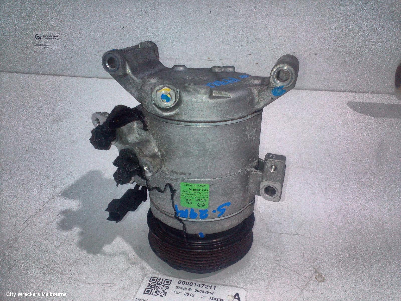 MAZDA 3 A/C COMPRESSOR, BM-BN, 11/2013 - 02/2019
