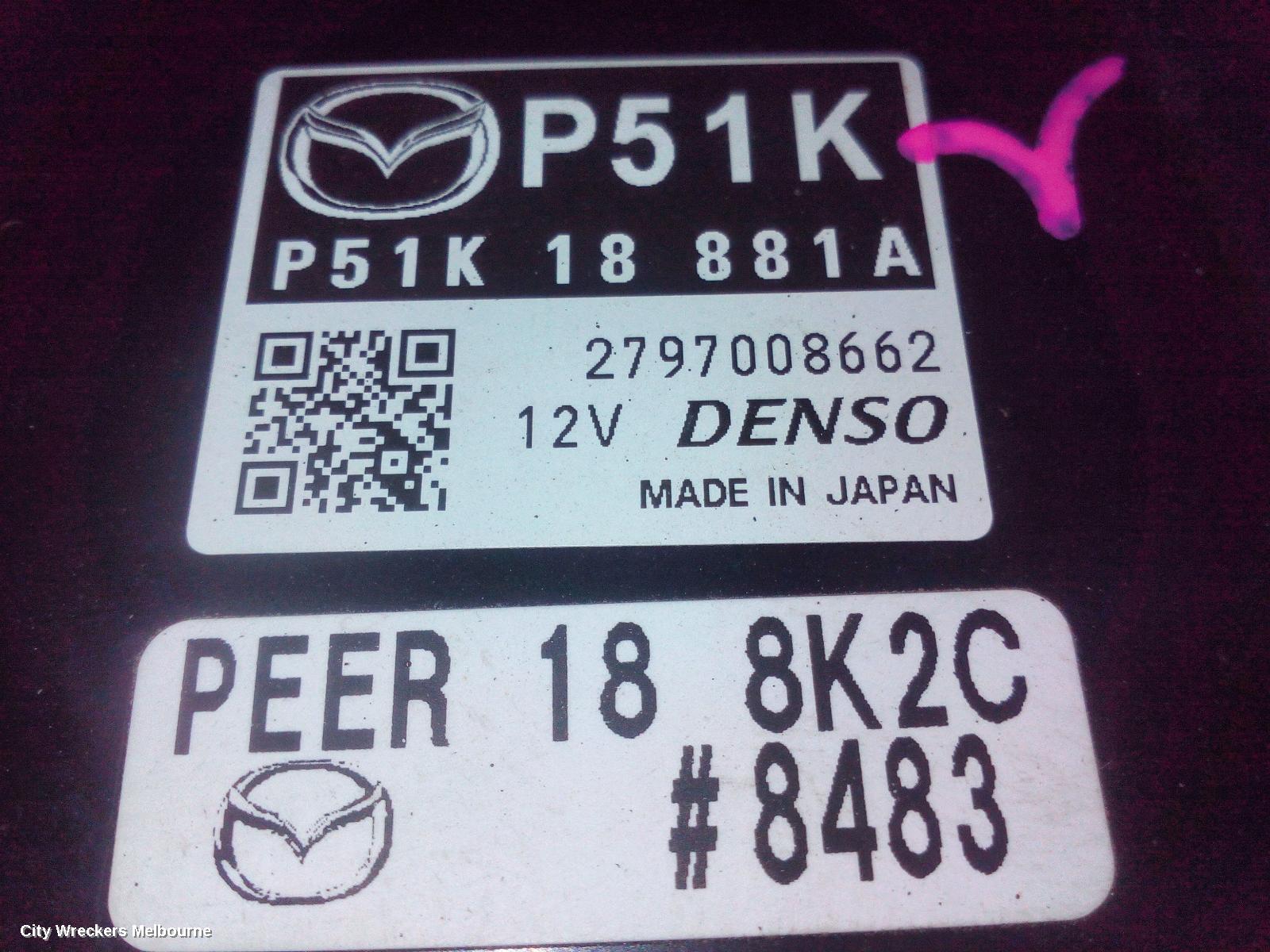 MAZDA 3 ECU, ENGINE ECU, 2.0, PETROL, SKYACTIV-G, ECU ONLY, BM, 11/2013 - 05/2016