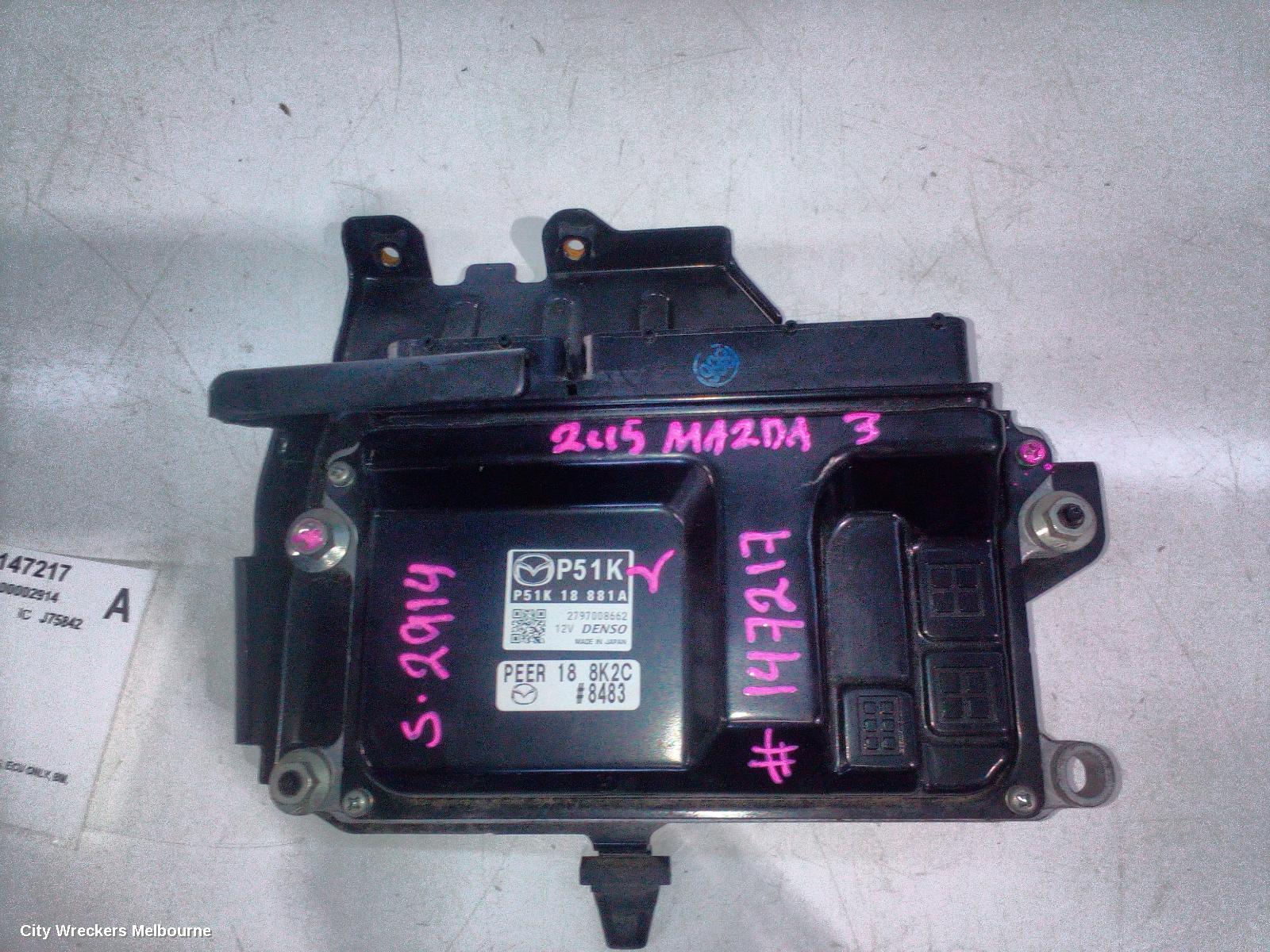 MAZDA 3 ECU, ENGINE ECU, 2.0, PETROL, SKYACTIV-G, ECU ONLY, BM, 11/2013 - 05/2016