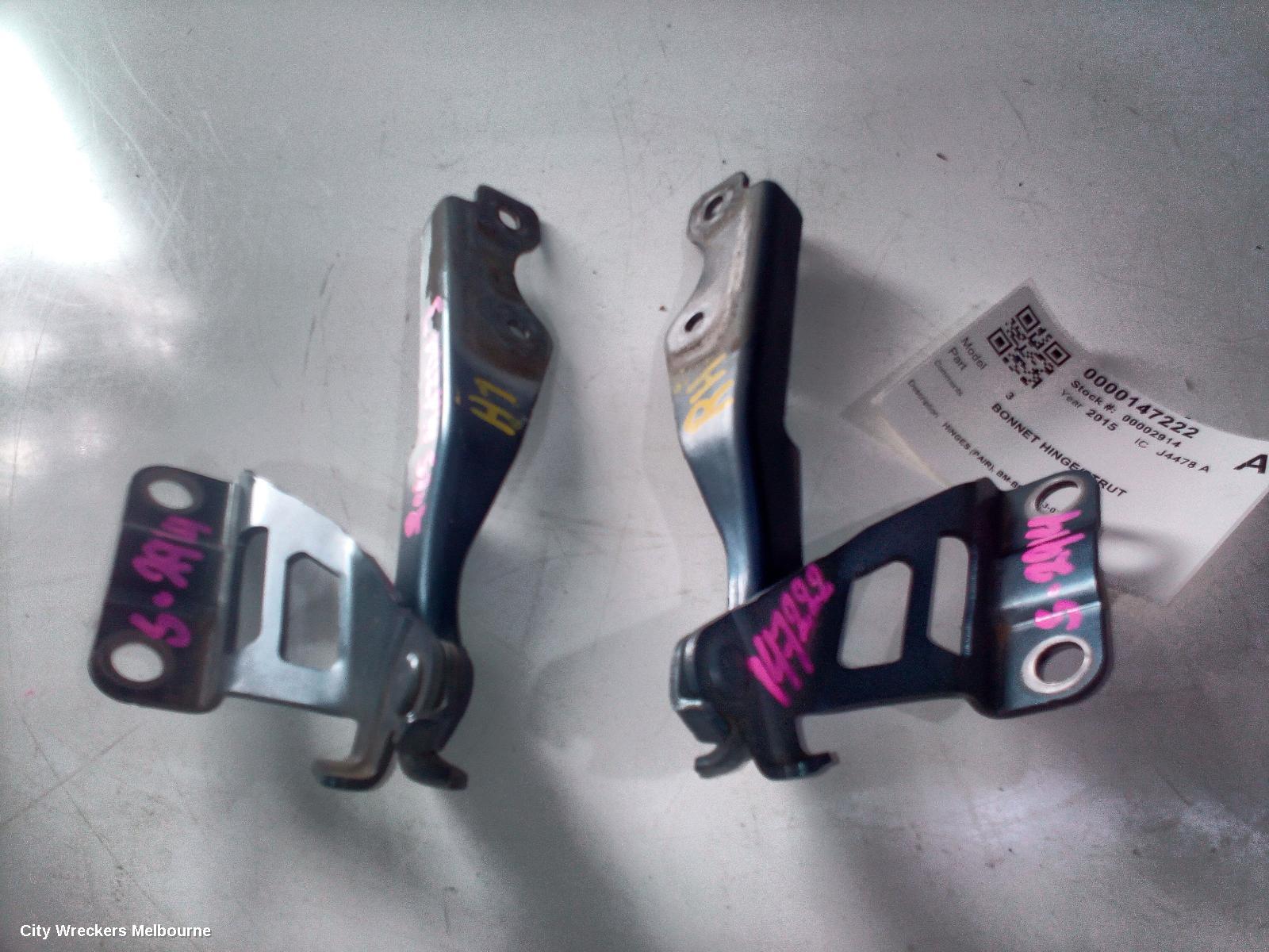 MAZDA 3 BONNET HINGE/STRUT, HINGES (PAIR), BM-BN, 11/2013 - 02/2019