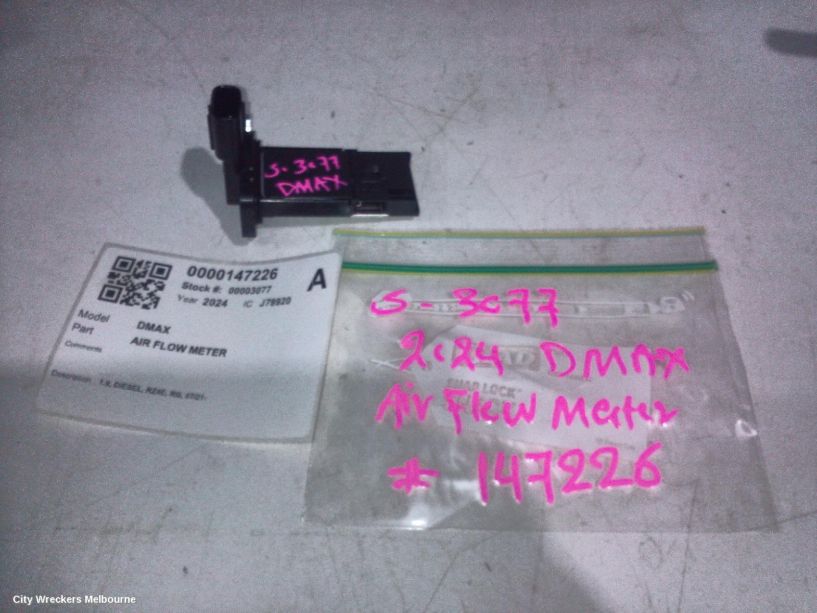 ISUZU DMAX AIR FLOW METER, 1.9, DIESEL, RZ4E, RG, 07/2021 ONWARDS