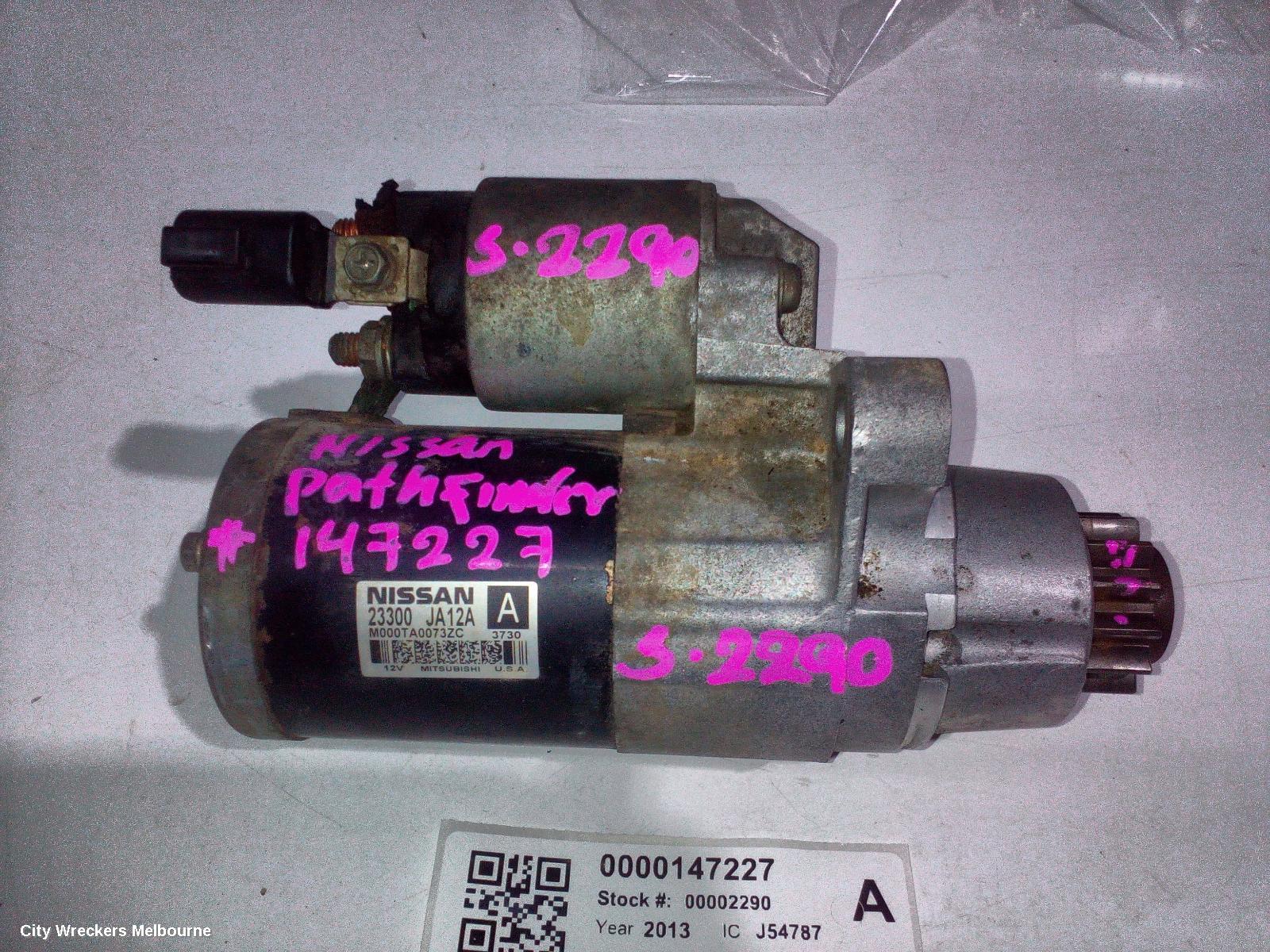 NISSAN PATHFINDER STARTER, PETROL, 3.5, VQ35, R52, 06/2013 - 04/2021