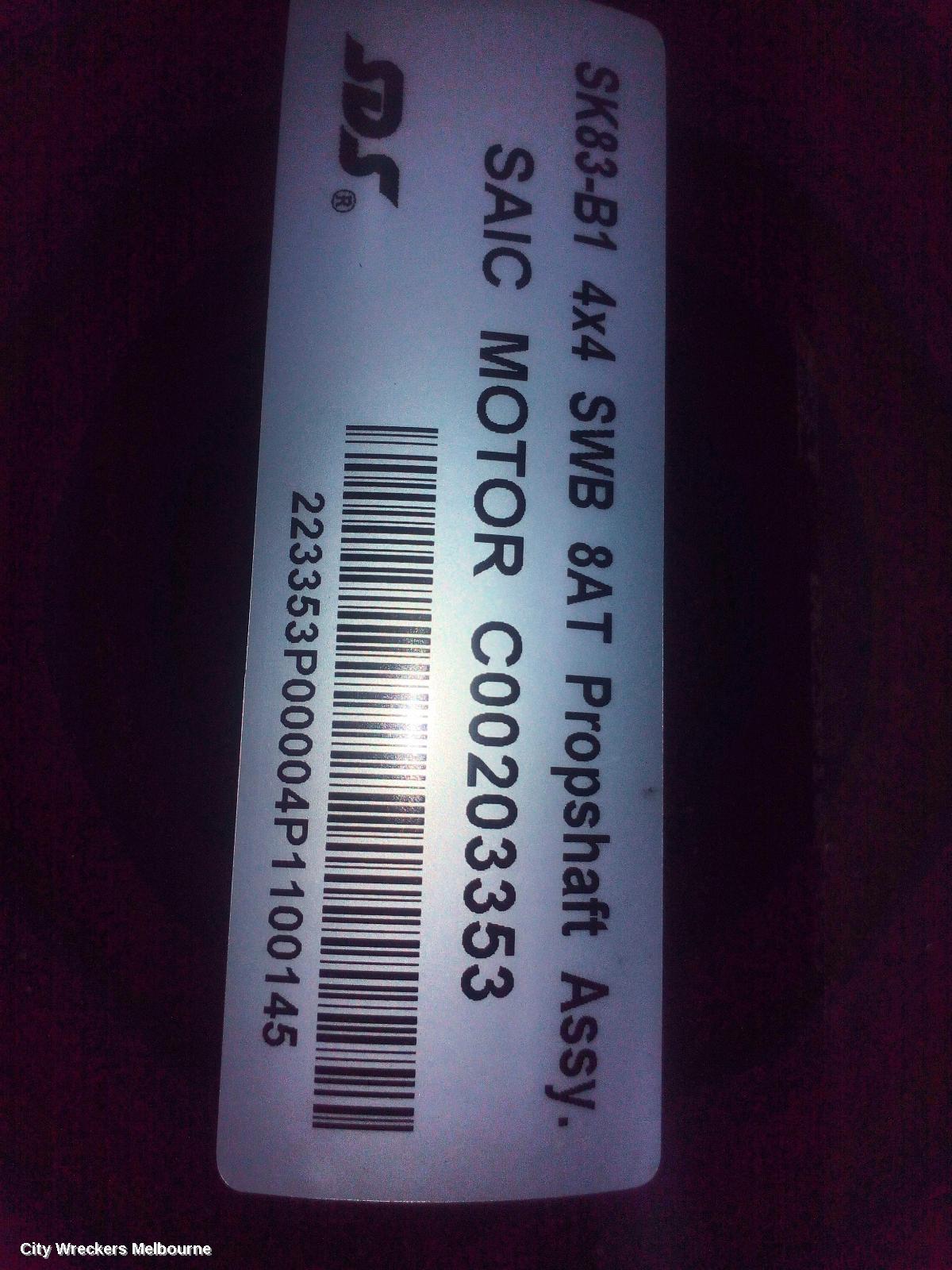 LDV T60 REAR DRIVE SHAFT, SK8C, DIESEL, 2.0, BI-TURBO, AUTO T/M, 8 SPEED, 08/2021 ONWARDS