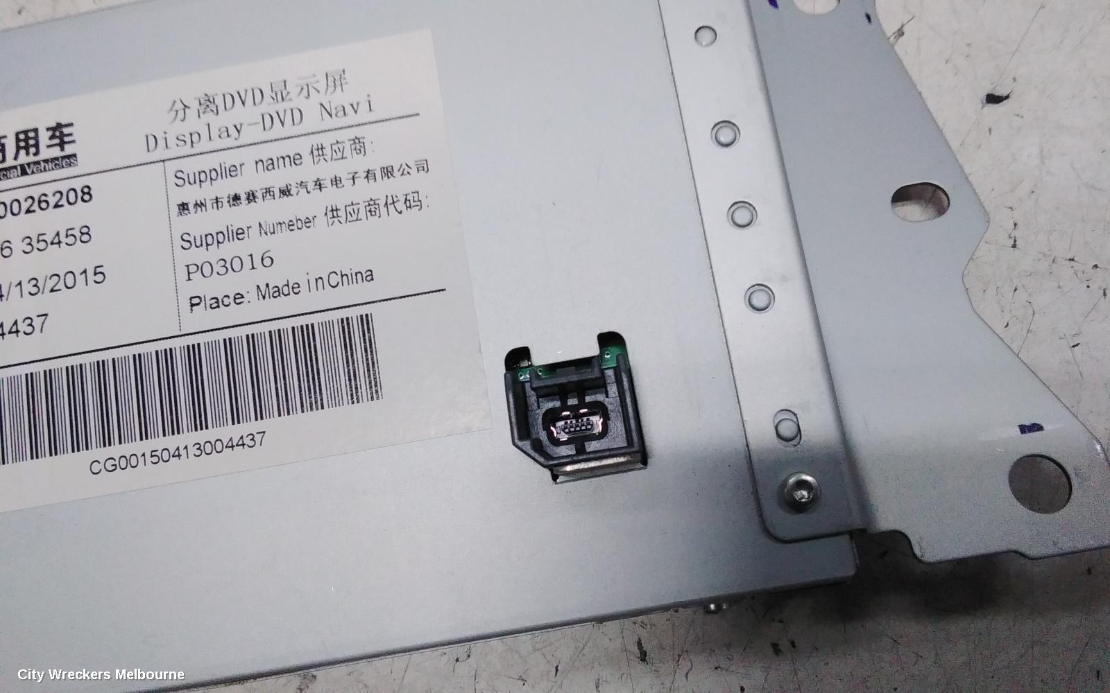 LDV G10 RADIO/CD/DVD/SAT/TV, SV7A/SV7C, DISPLAY UNIT, 7IN TOUCHSCREEN, DVD NAVI (2PLUG), WAGON/VAN, 04/2015 - 12/2023