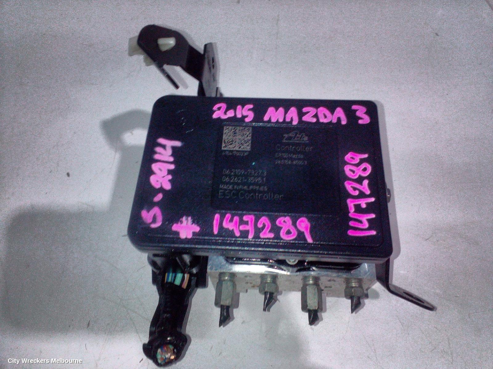 MAZDA 3 ABS PUMP/MODULATOR, BM-BN, P/N B45B4370AC, 06/2013 - 02/2019