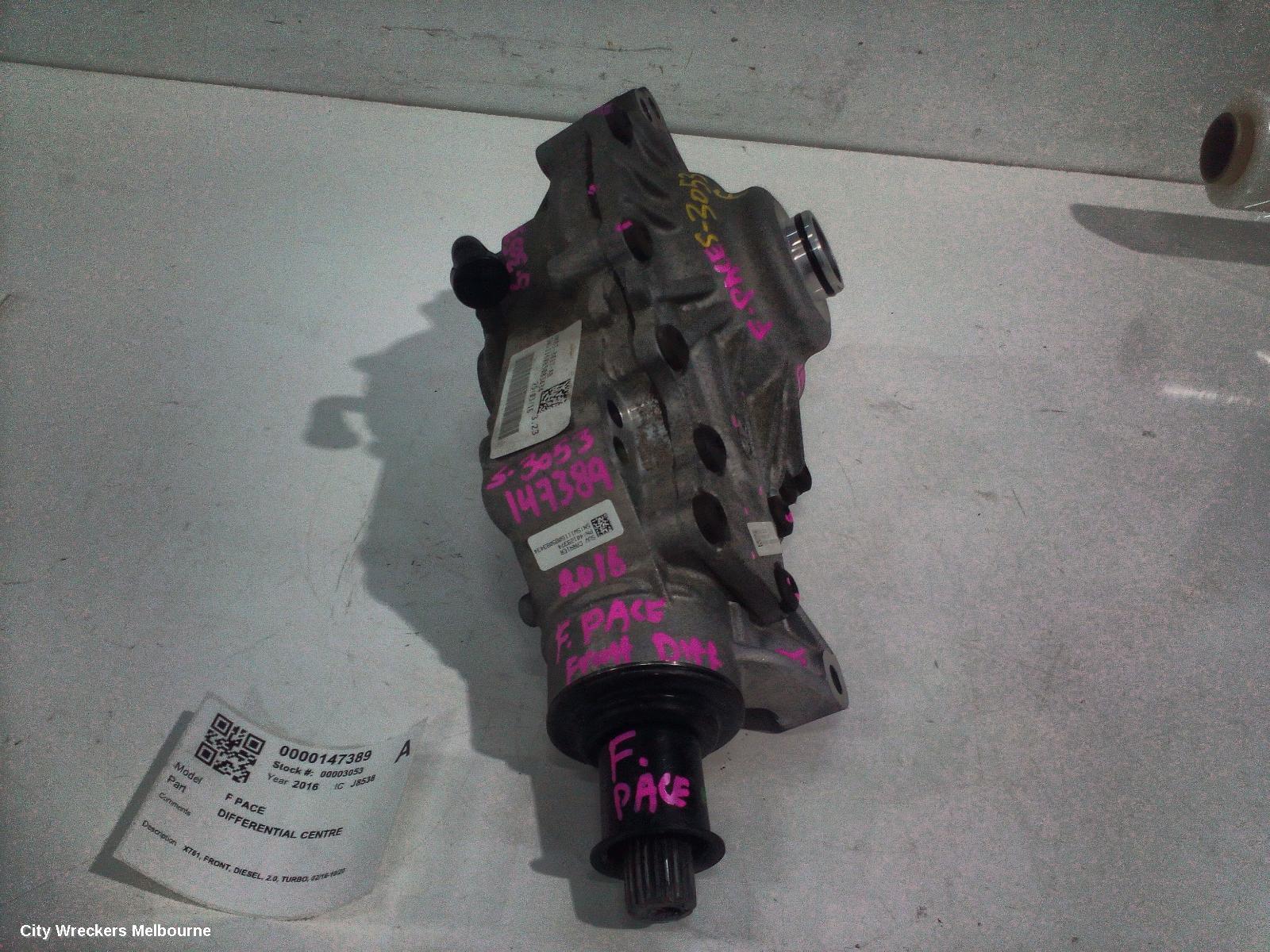 JAGUAR F PACE DIFFERENTIAL CENTRE, X761, FRONT, DIESEL, 2.0, TURBO, 02/2016 - 10/2020