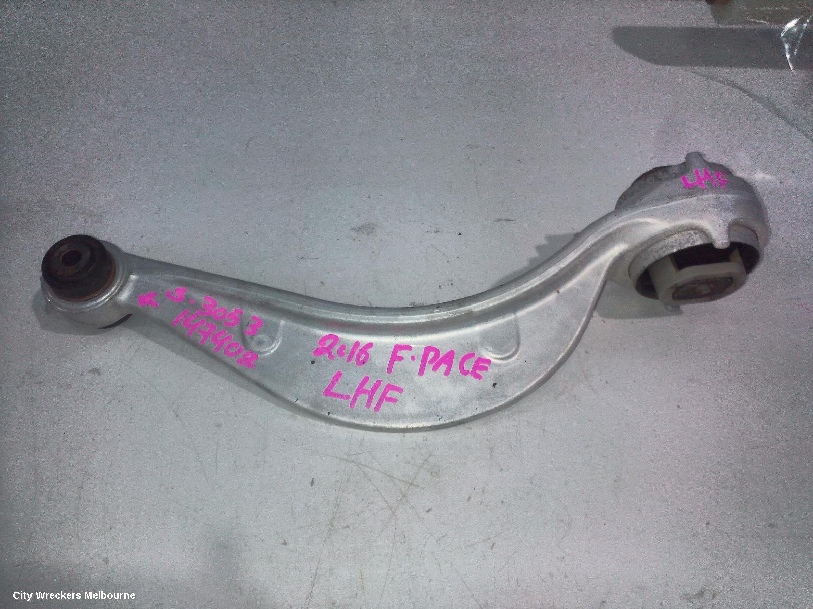 JAGUAR F PACE LEFT FRONT LOWER CONTROL ARM, X761, REAR, 02/2016 ONWARDS