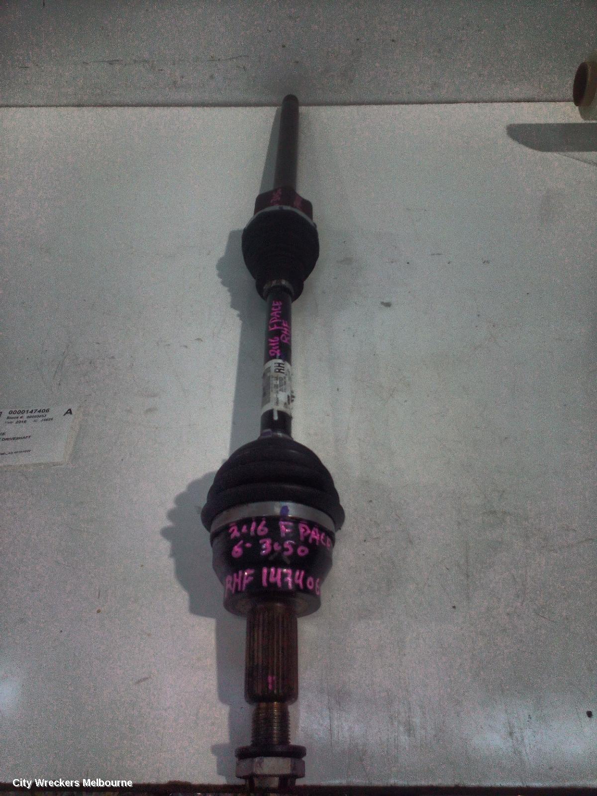JAGUAR F PACE RIGHT DRIVESHAFT, X761, FRONT, DIESEL, 2.0, 02/2016 - 10/2020