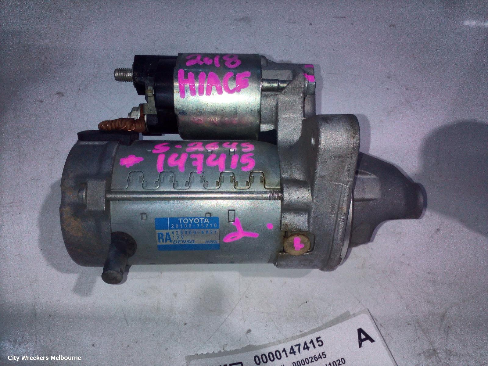 TOYOTA HIACE STARTER, PETROL, 2.7, 2TR-FE, TRH, 01/2005 - 04/2019
