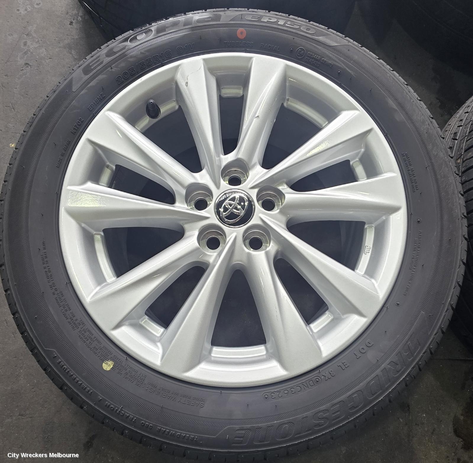TOYOTA COROLLA WHEEL MAG, E210, FACTORY, 16X7IN, 10 SINGLE SPOKE, GREY, 09/2019 ONWARDS
