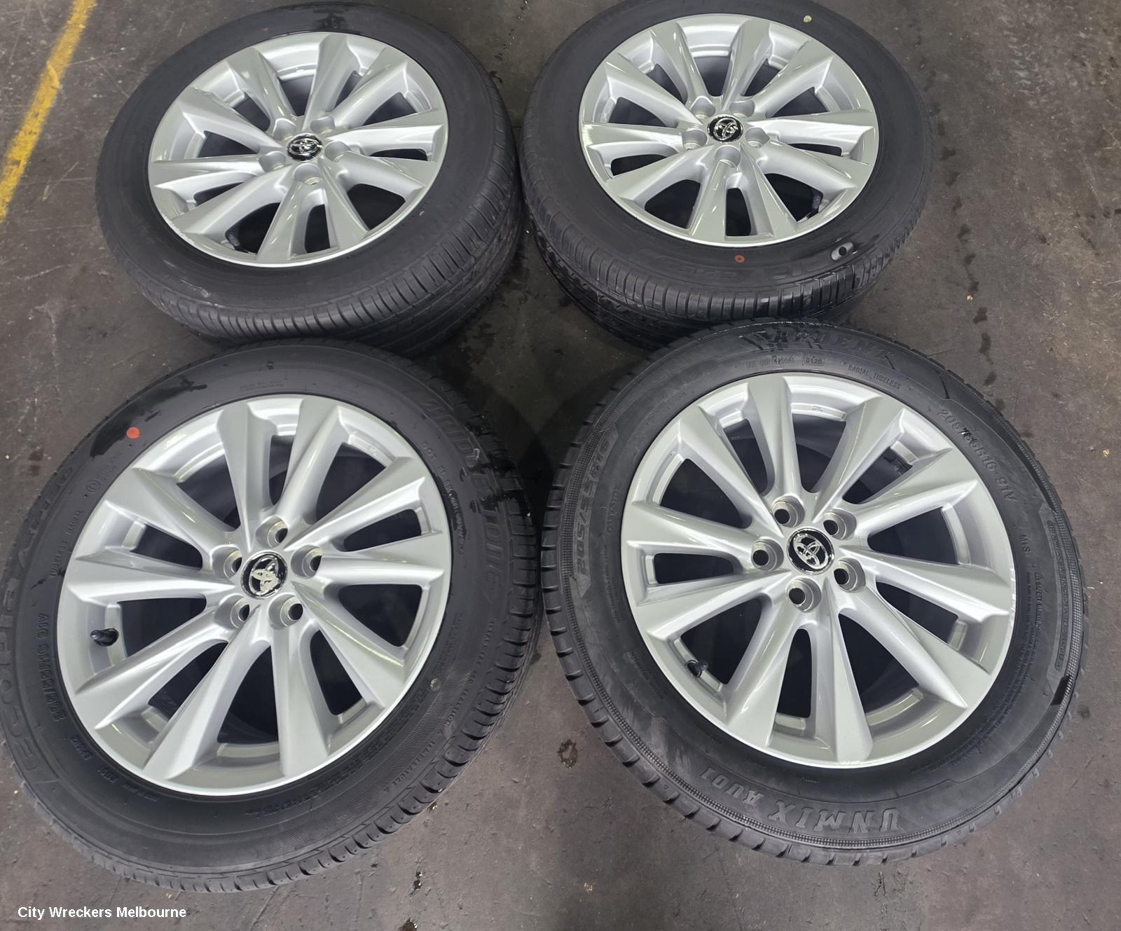 TOYOTA COROLLA WHEEL MAG, E210, FACTORY, 16X7IN, 10 SINGLE SPOKE, GREY, 09/2019 ONWARDS