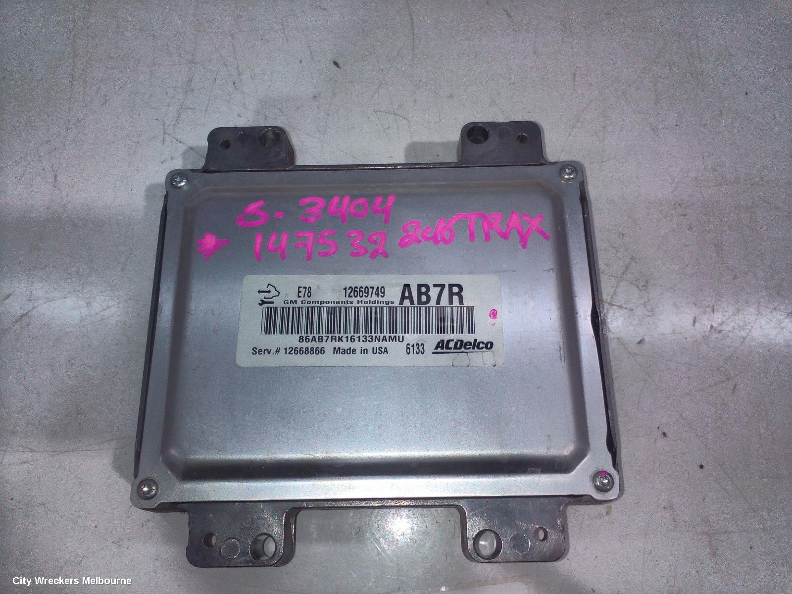 HOLDEN TRAX ECU, ENGINE ECU, 1.4, PETROL, TURBO, ECU ONLY, TJ SERIES, 08/2014 - 12/2020