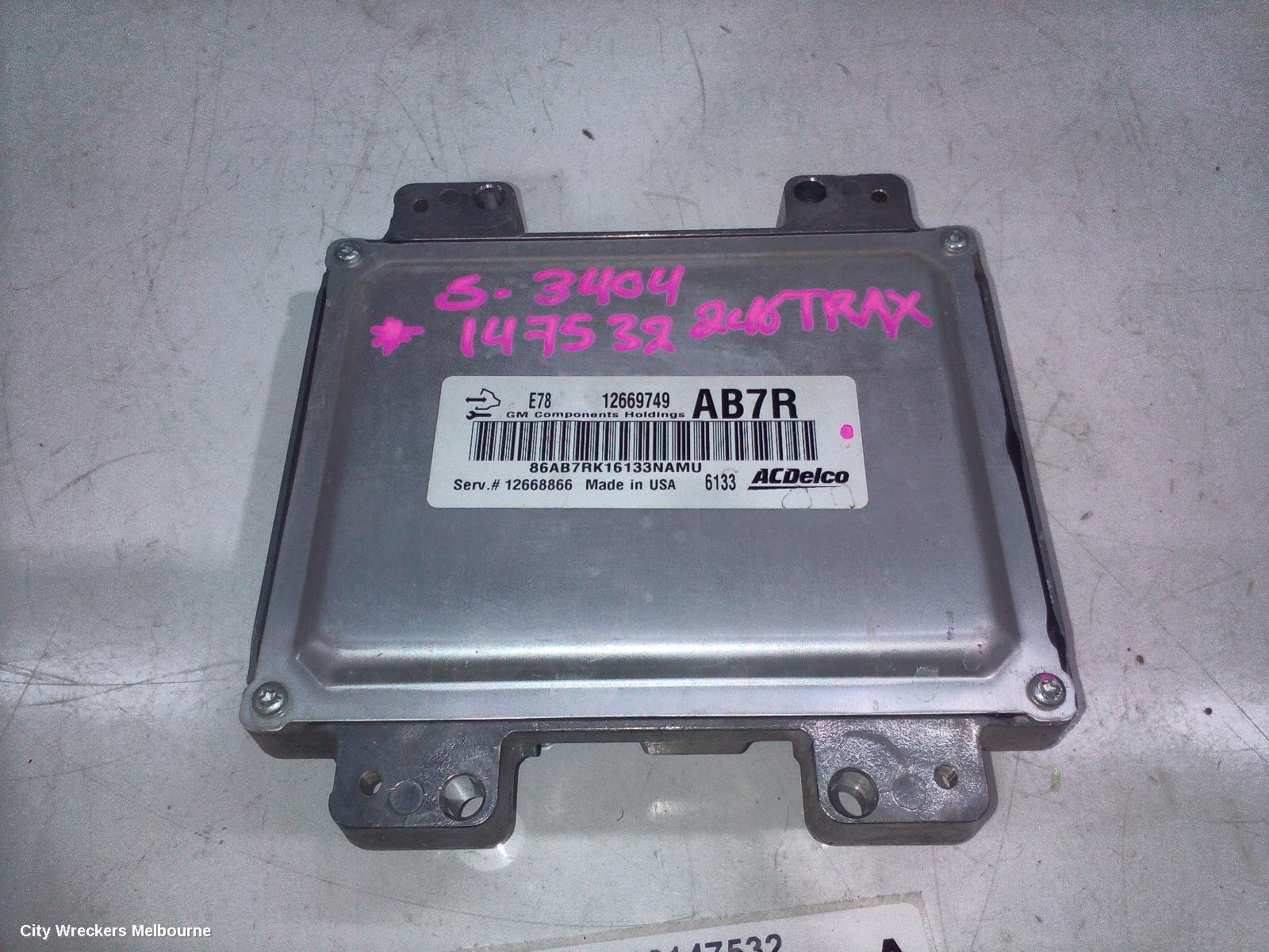 HOLDEN TRAX ECU, ENGINE ECU, 1.4, PETROL, TURBO, ECU ONLY, TJ SERIES, 08/2014 - 12/2020