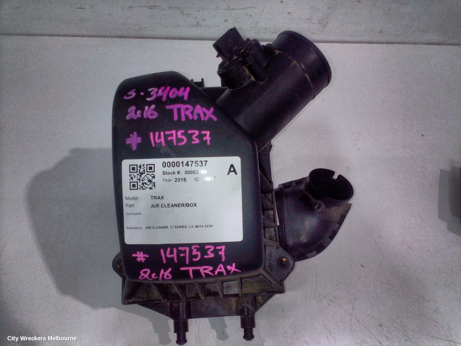 HOLDEN TRAX AIR CLEANER/BOX, AIR CLEANER, TJ SERIES, 1.4, 08/2014 - 12/2020