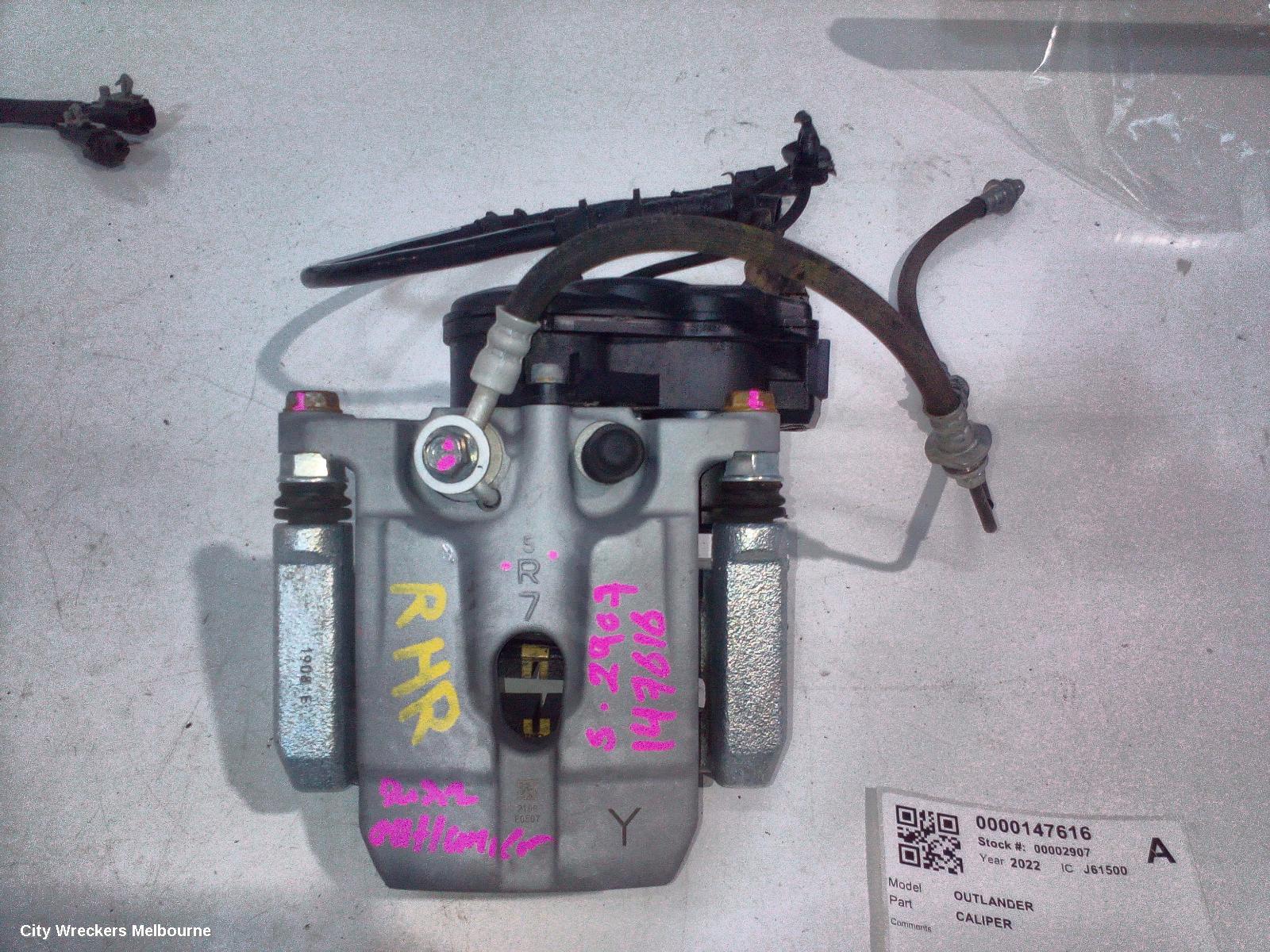 MITSUBISHI OUTLANDER CALIPER, RH REAR, 4WD, ZM, 08/2021 ONWARDS