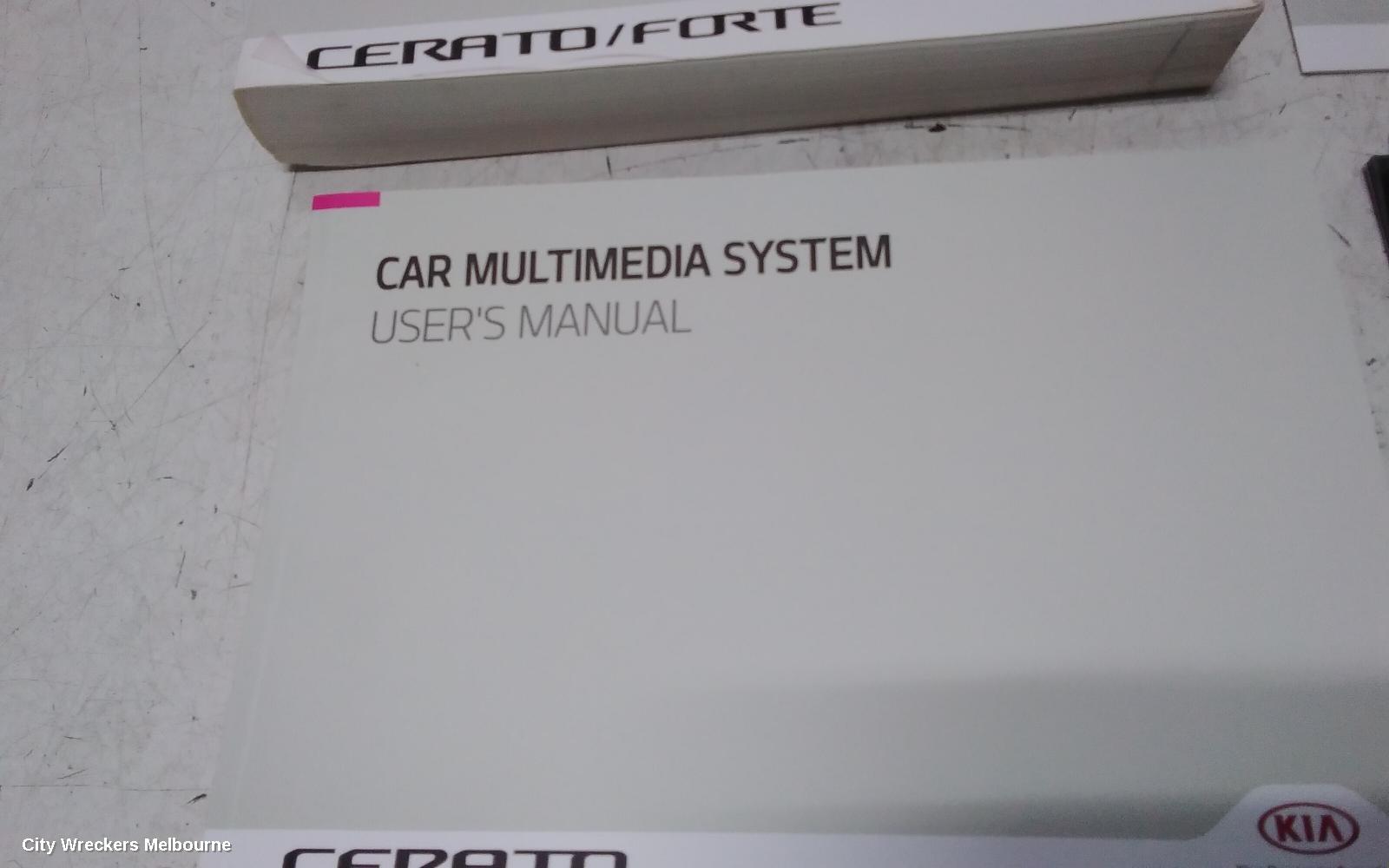 KIA CERATO OWNERS HANDBOOK, BD, 04/2018 - 09/2024