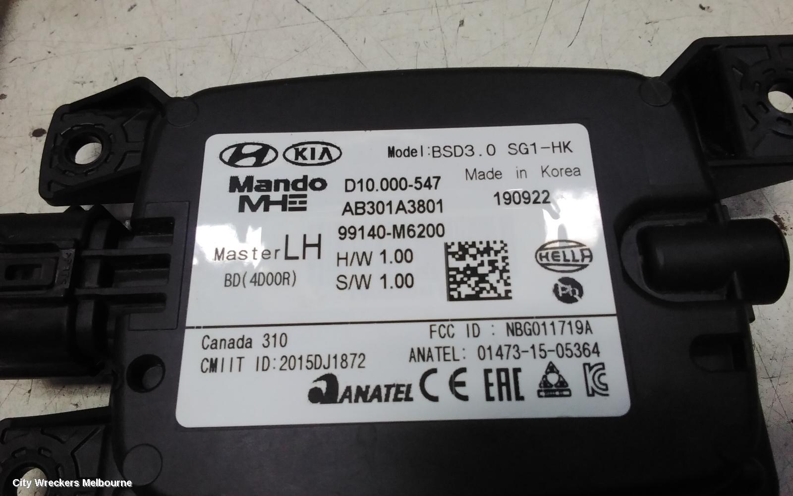 KIA CERATO REVERSE CAMERA, BLIND SPOT MONITOR SENSOR (LH REAR BEHIND BUMPER), BD, 04/2018 - 09/2024