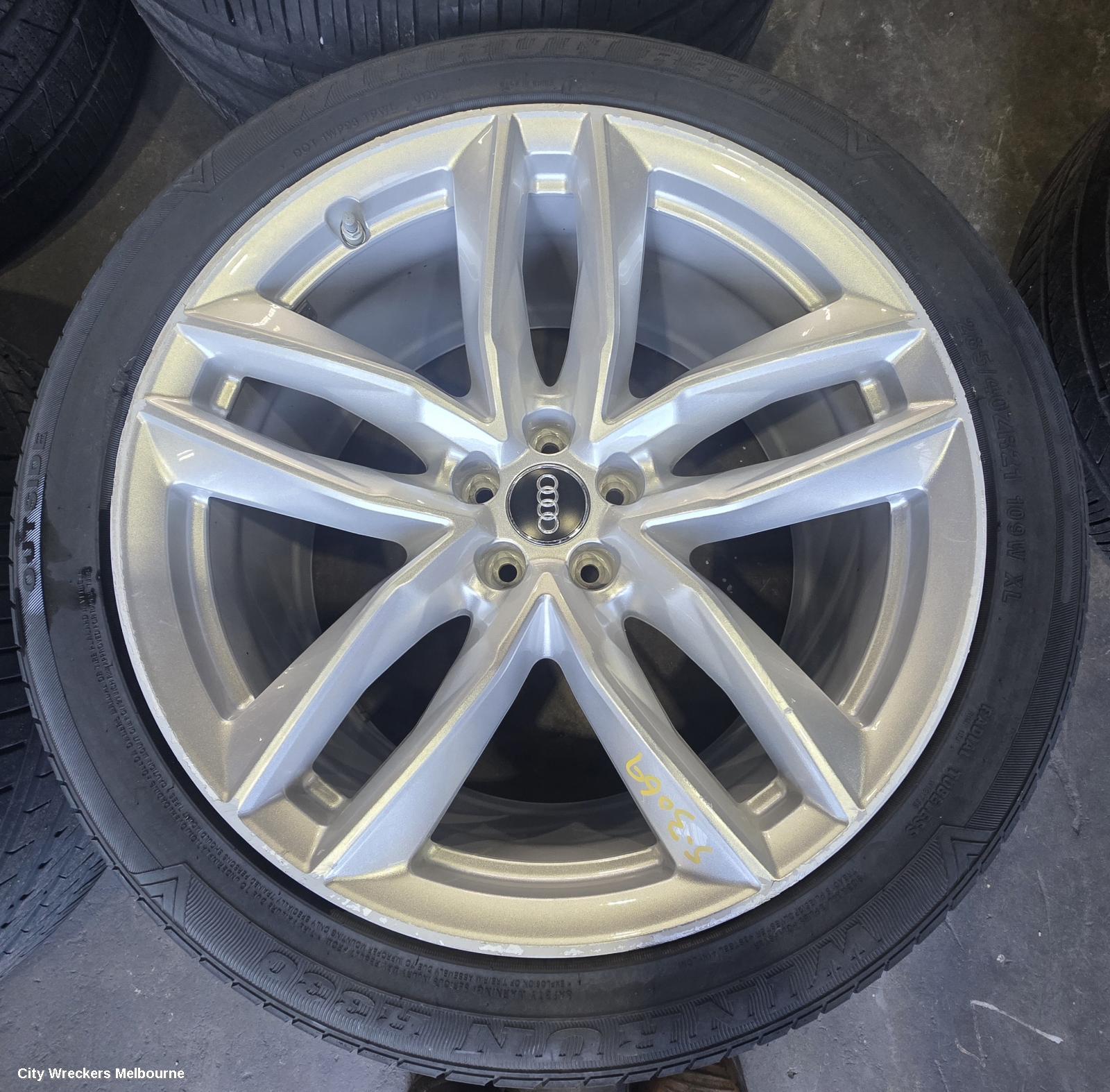 AUDI Q7 WHEEL MAG, 4M, FACTORY, 21X9.5IN, 5 TWIN SPOKE, SILVER, 07/2015 - 03/2020