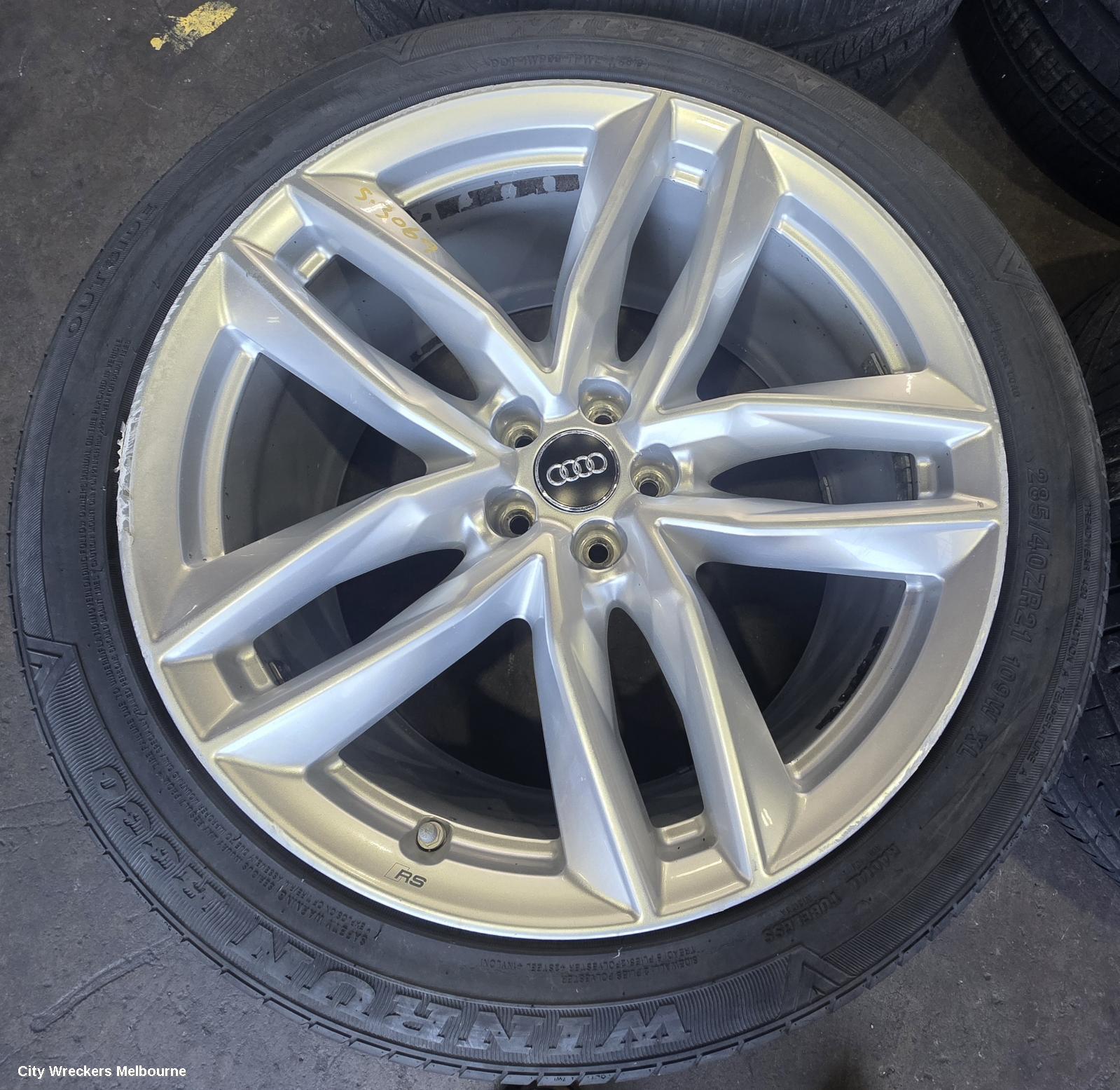 AUDI Q7 WHEEL MAG, 4M, FACTORY, 21X9.5IN, 5 TWIN SPOKE, SILVER, 07/2015 - 03/2020