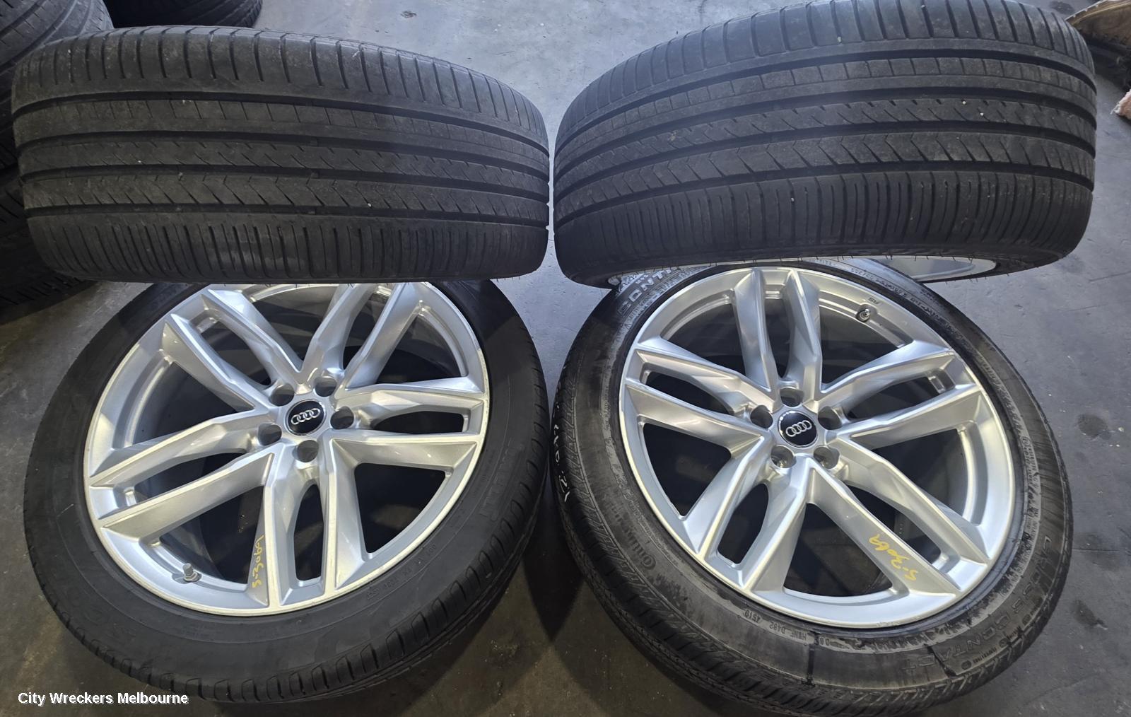 AUDI Q7 WHEEL MAG, 4M, FACTORY, 21X9.5IN, 5 TWIN SPOKE, SILVER, 07/2015 - 03/2020