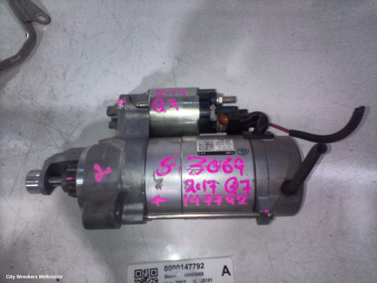 AUDI Q7 STARTER, 4M, DIESEL, 3.0/4.0, TURBO, 1.9KW, DENSO BRAND, 07/2015 - 03/2020