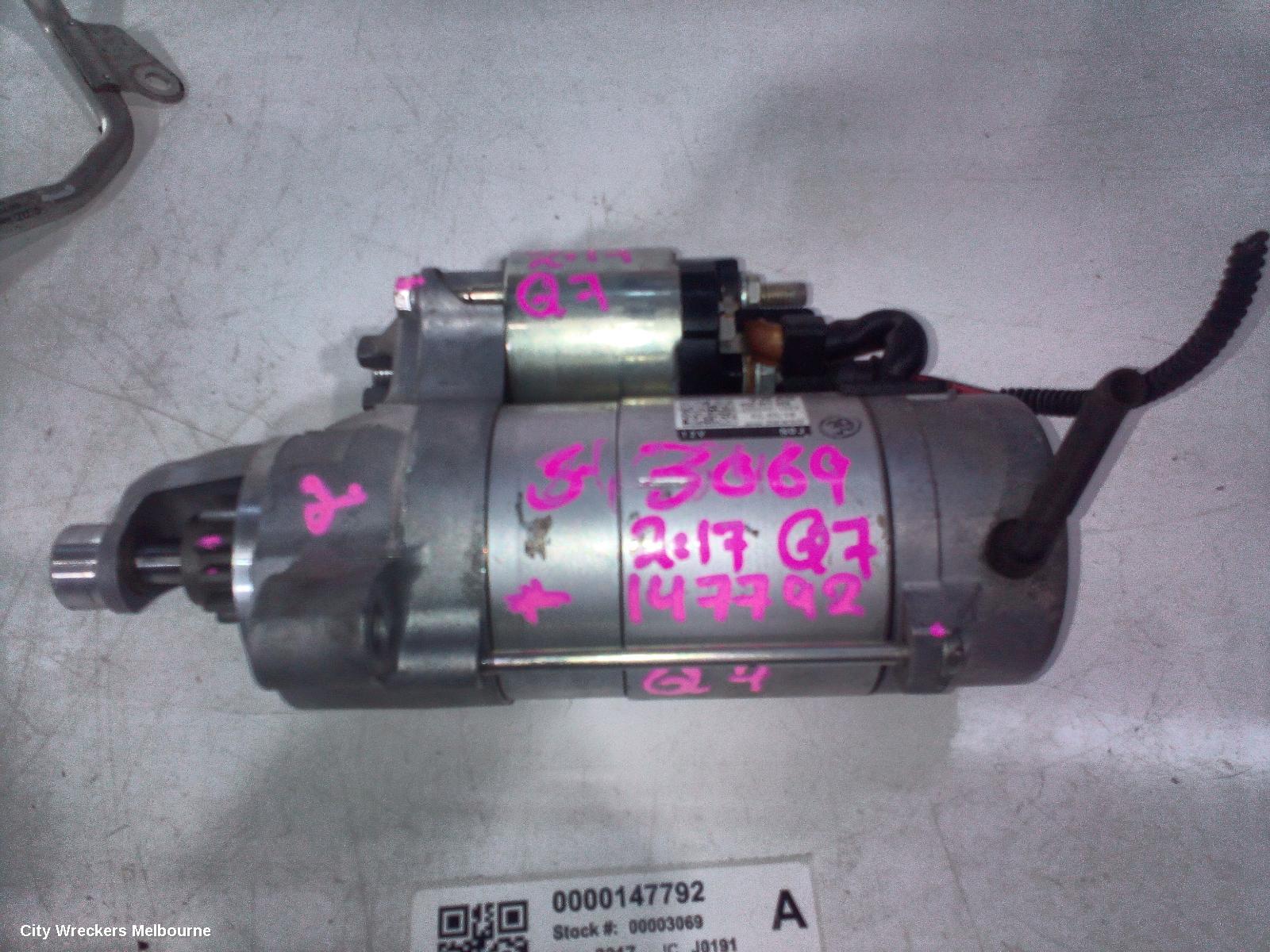 AUDI Q7 STARTER, 4M, DIESEL, 3.0/4.0, TURBO, 1.9KW, DENSO BRAND, 07/2015 - 03/2020