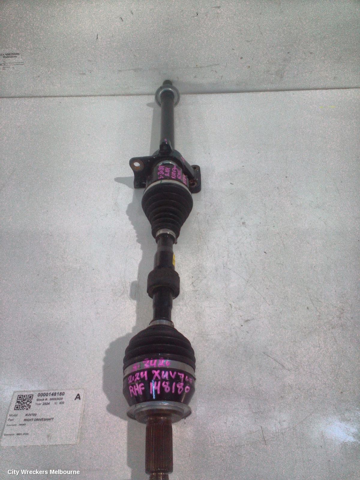 MAHINDRA XUV700 RIGHT DRIVESHAFT, W601, 01/2023 ONWARDS