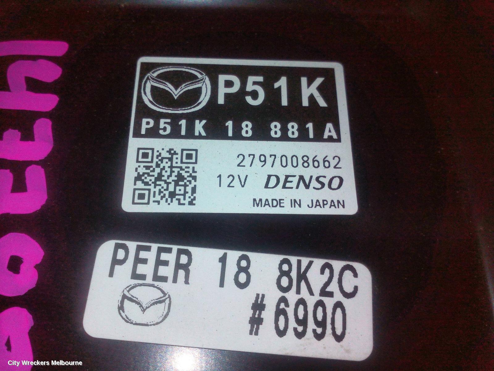 MAZDA 3 ECU, ENGINE ECU, 2.0, PETROL, ECU ONLY, BN, 05/2016 - 02/2019