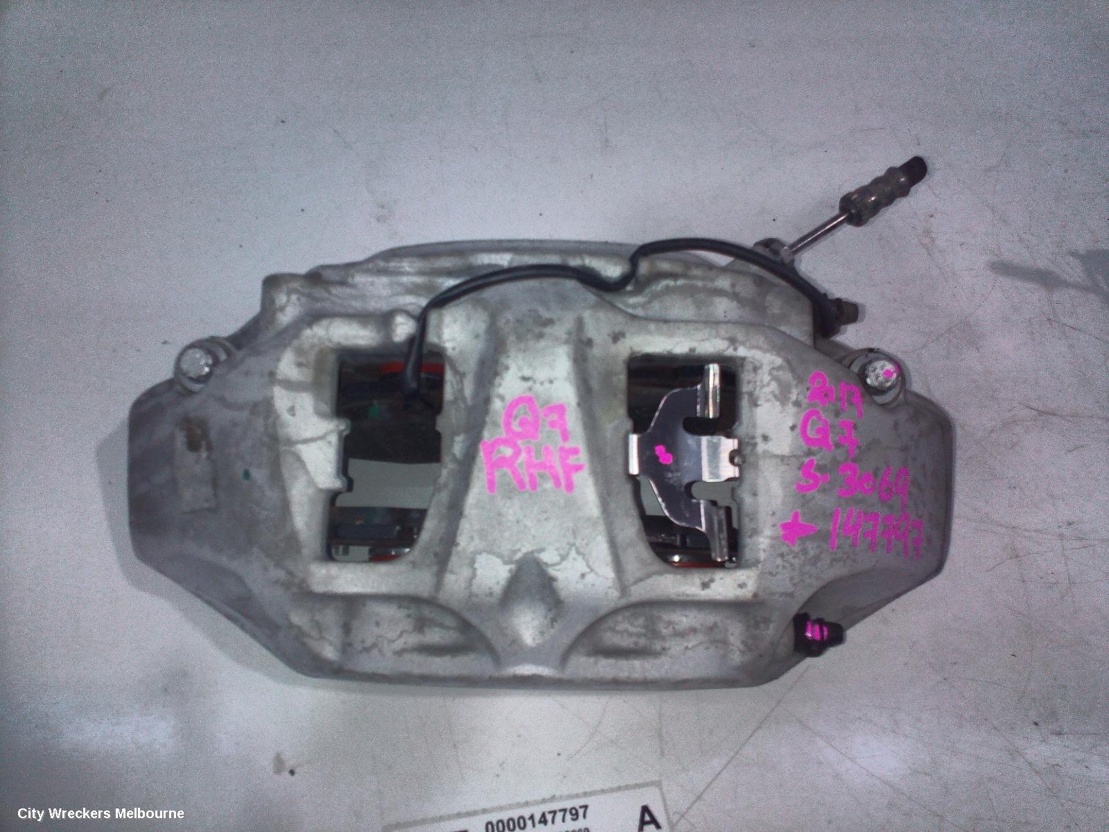 AUDI Q7 CALIPER, 4M, RH FRONT, GREY, 375MM ROTOR, 07/2015 ONWARDS