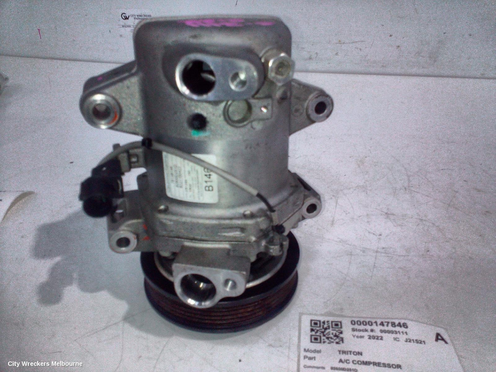 MITSUBISHI TRITON A/C COMPRESSOR, MQ-MR, 2.4, 4N15, DIESEL, 03/2015 - 10/2023