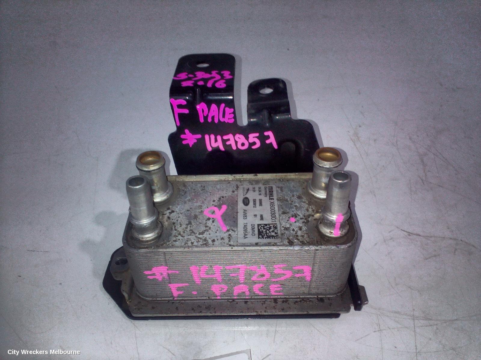 JAGUAR F PACE COOLER, X761, TRANSMISSION OIL COOLER, DIESEL, 2.0, TURBO, AJ200, 02/2016 - 10/2020