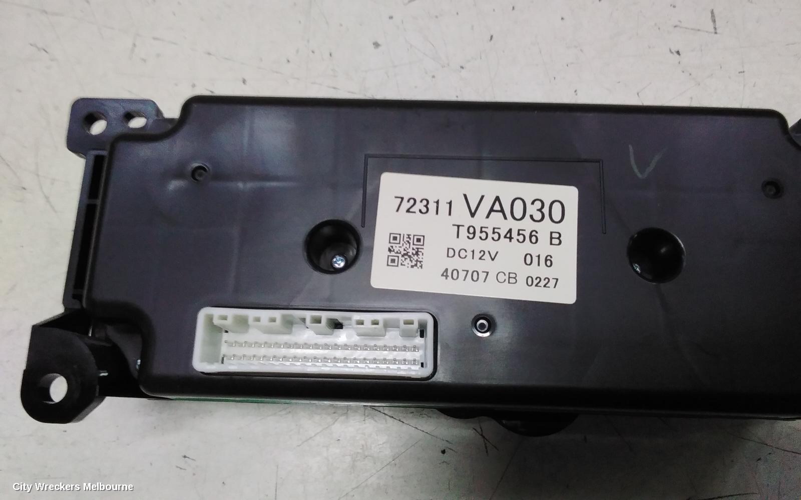SUBARU WRX HEATER/AC CONTROLS, V1, W/ SINGLE CLIMATE CONTROL TYPE, VA030, 03/2014 - 10/2021